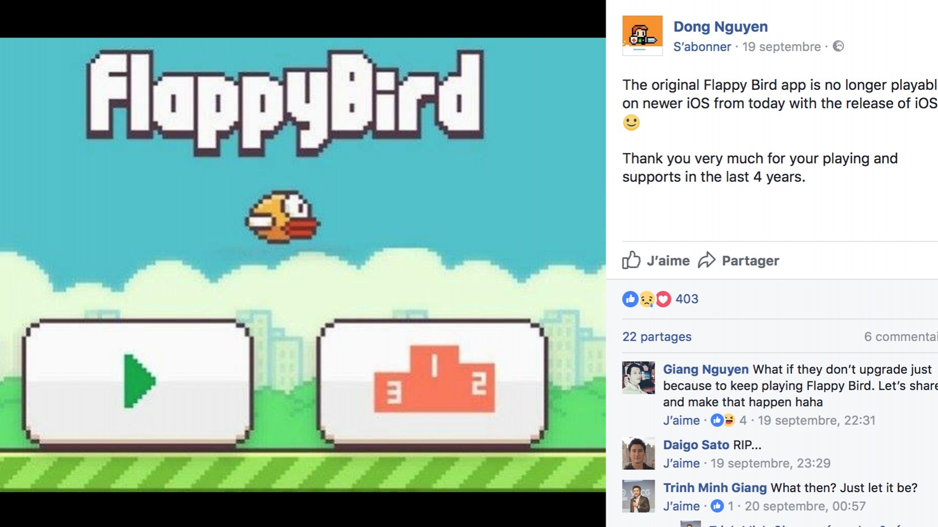 Clap De Fin Pour Flappy Bird Sur Iphone Rtbf Actus 5638