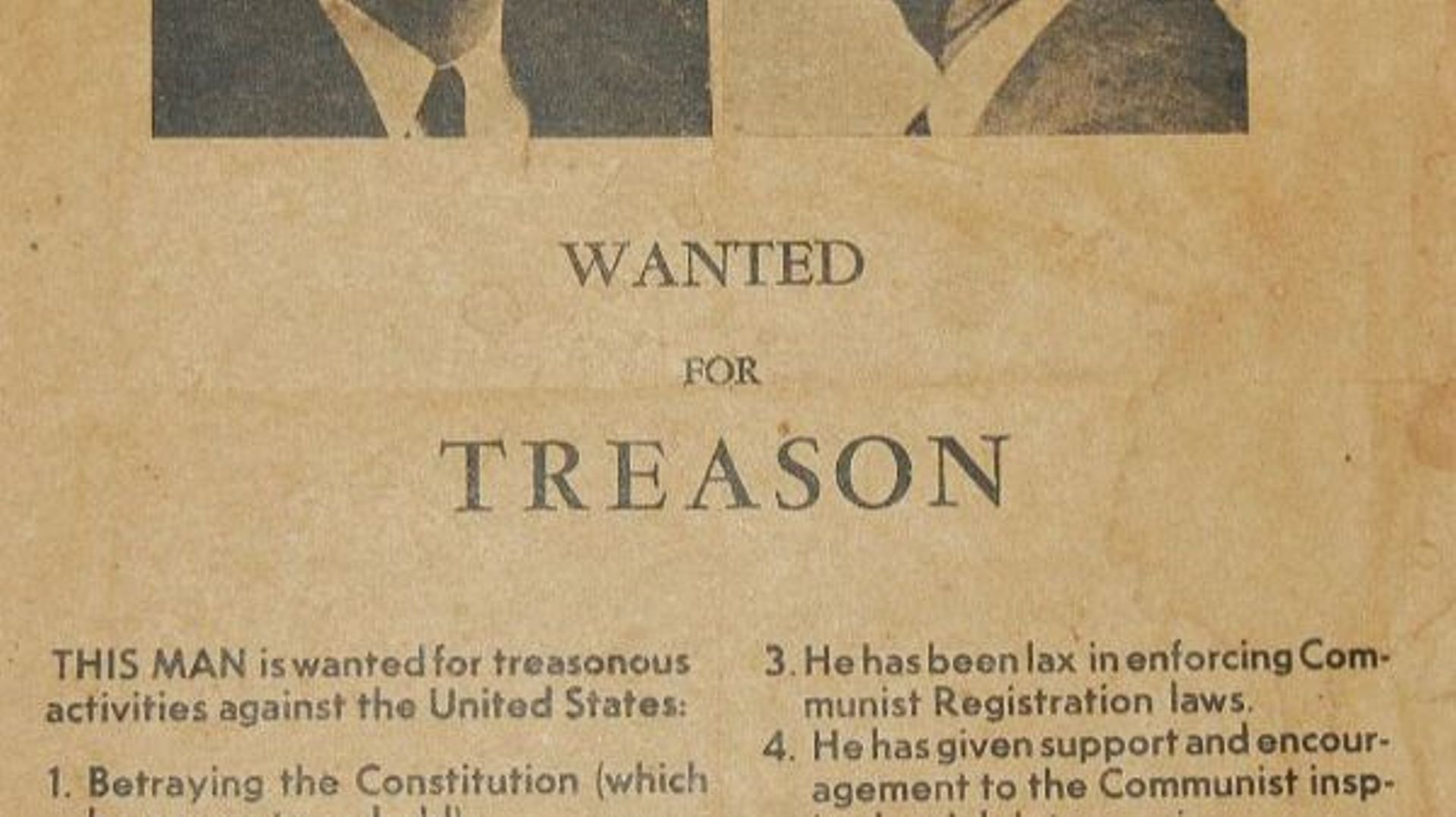 "Wanted for Treason"