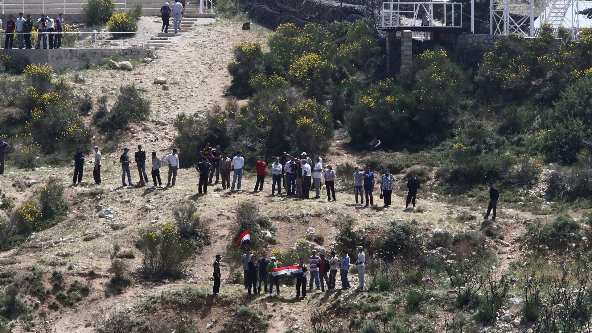 Les manifestants commençaient à se rassembler ce dimanche le long des frontières de la Syrie avec Israël