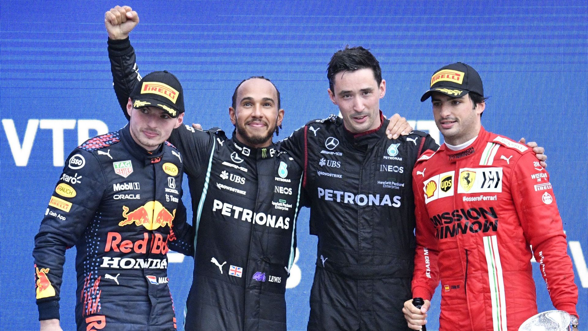 Le podium du Grand Prix de Russie
