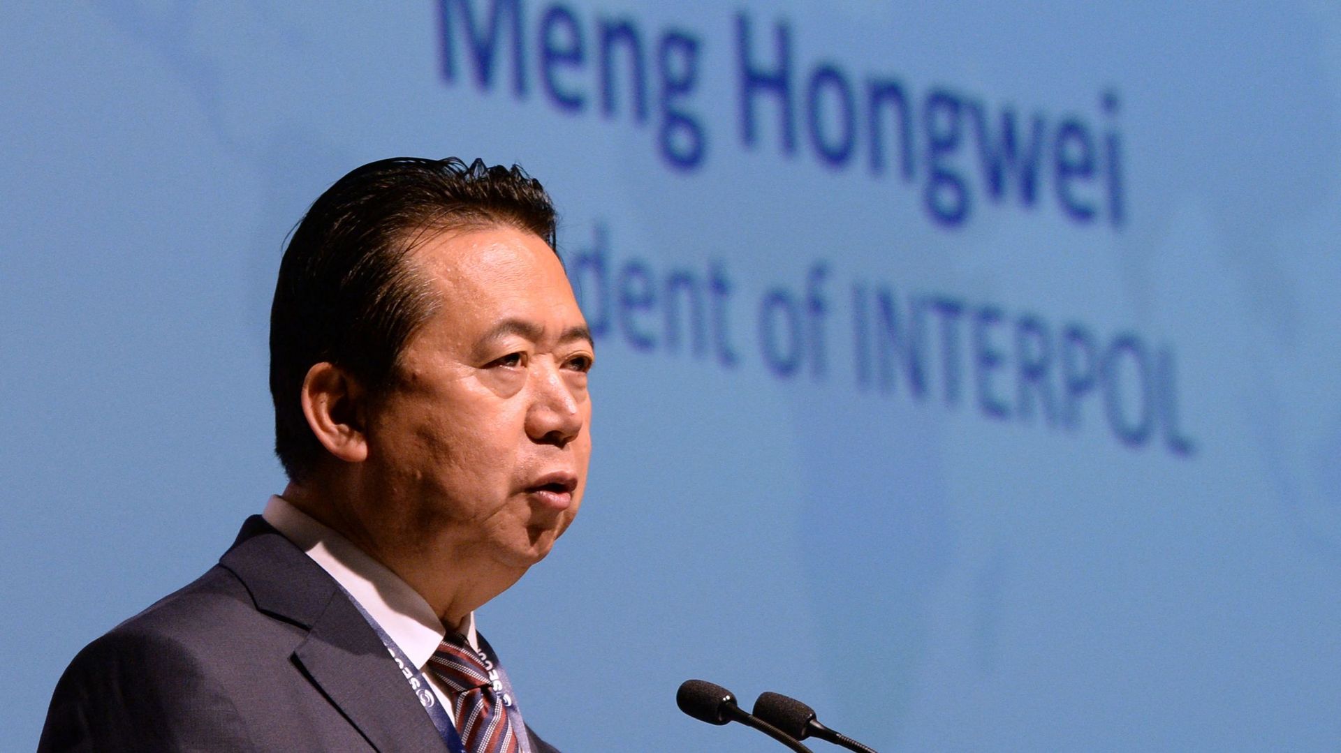 Meng Hongwei, ancien président d'Interpol, en juillet 2017. Il disparaitra mystérieusement l'année suivante.
