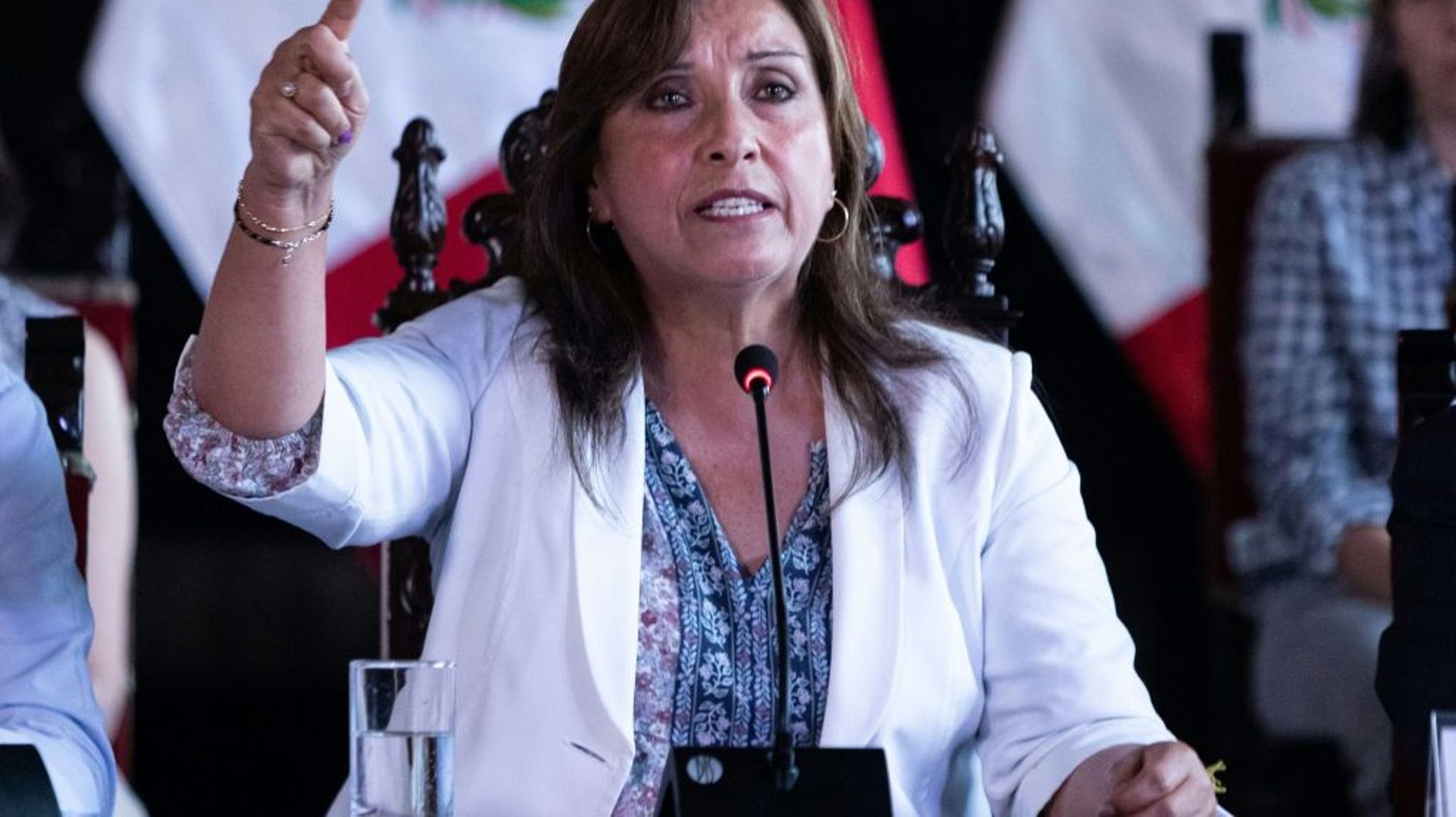 La présidente du Pérou, Dina Boluarte, le 17 décembre 2022 à Lima