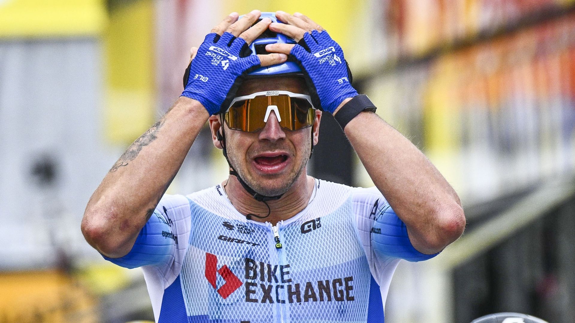 Dylan Groenewegen lors de sa victoire dans la troisième étape du Tour de France le 3 juillet 2022.