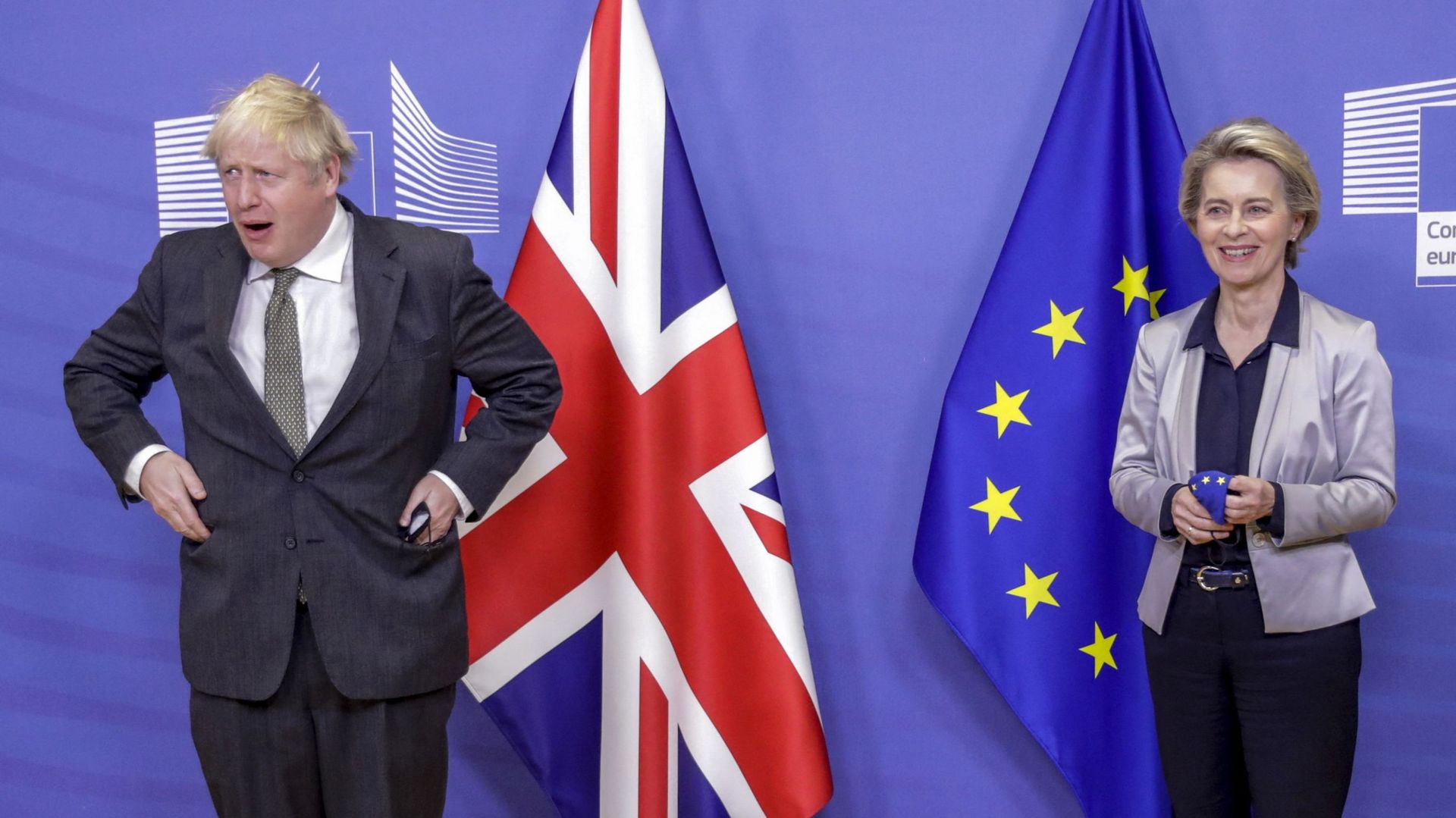 Boris Johnson et Ursula von der Leyen à Bruxelles, en décembre 2020 (image d’illustration)