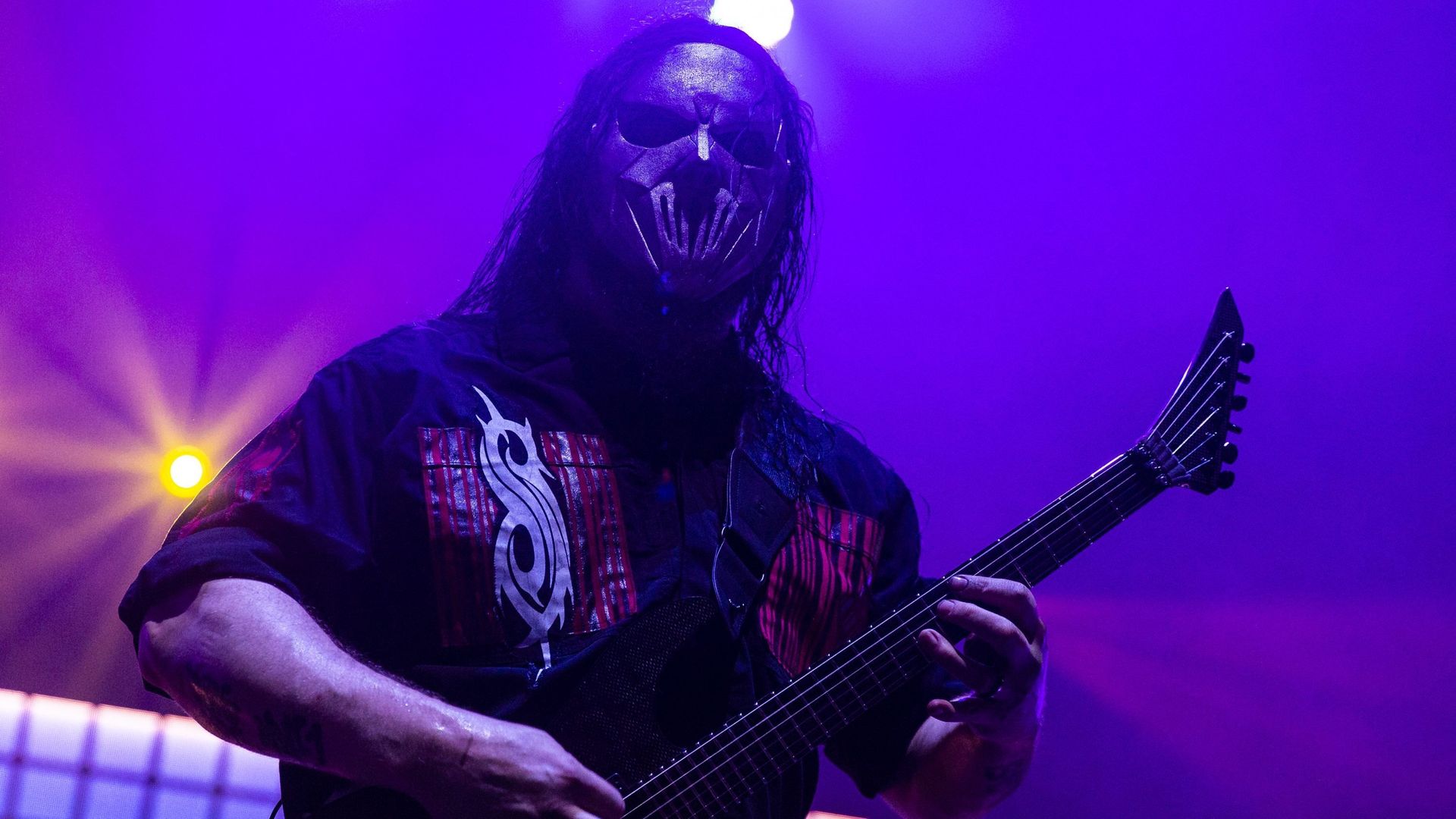 Slipknot en concert à l’Ericsson Globe Arena de Stockholm en février 2020.