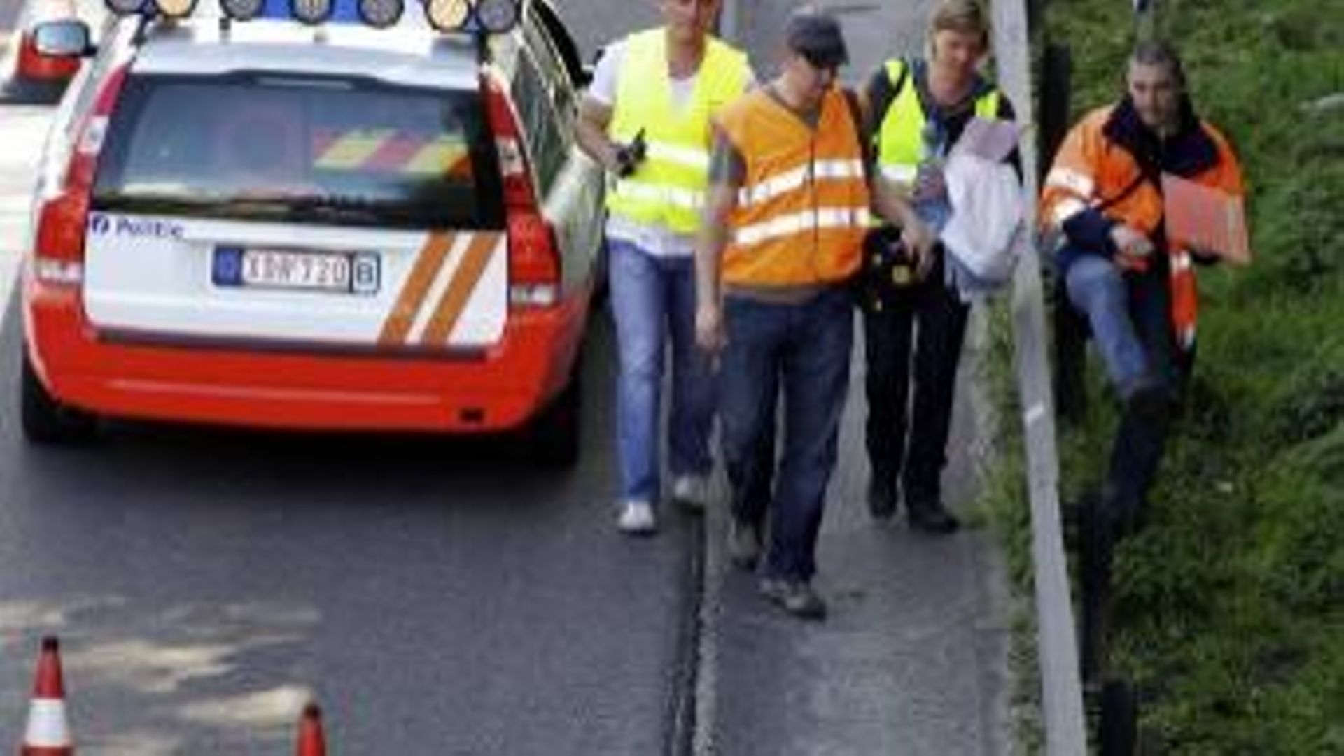Simulation d'un accident de grande envergure sur le ring de Bruxelles