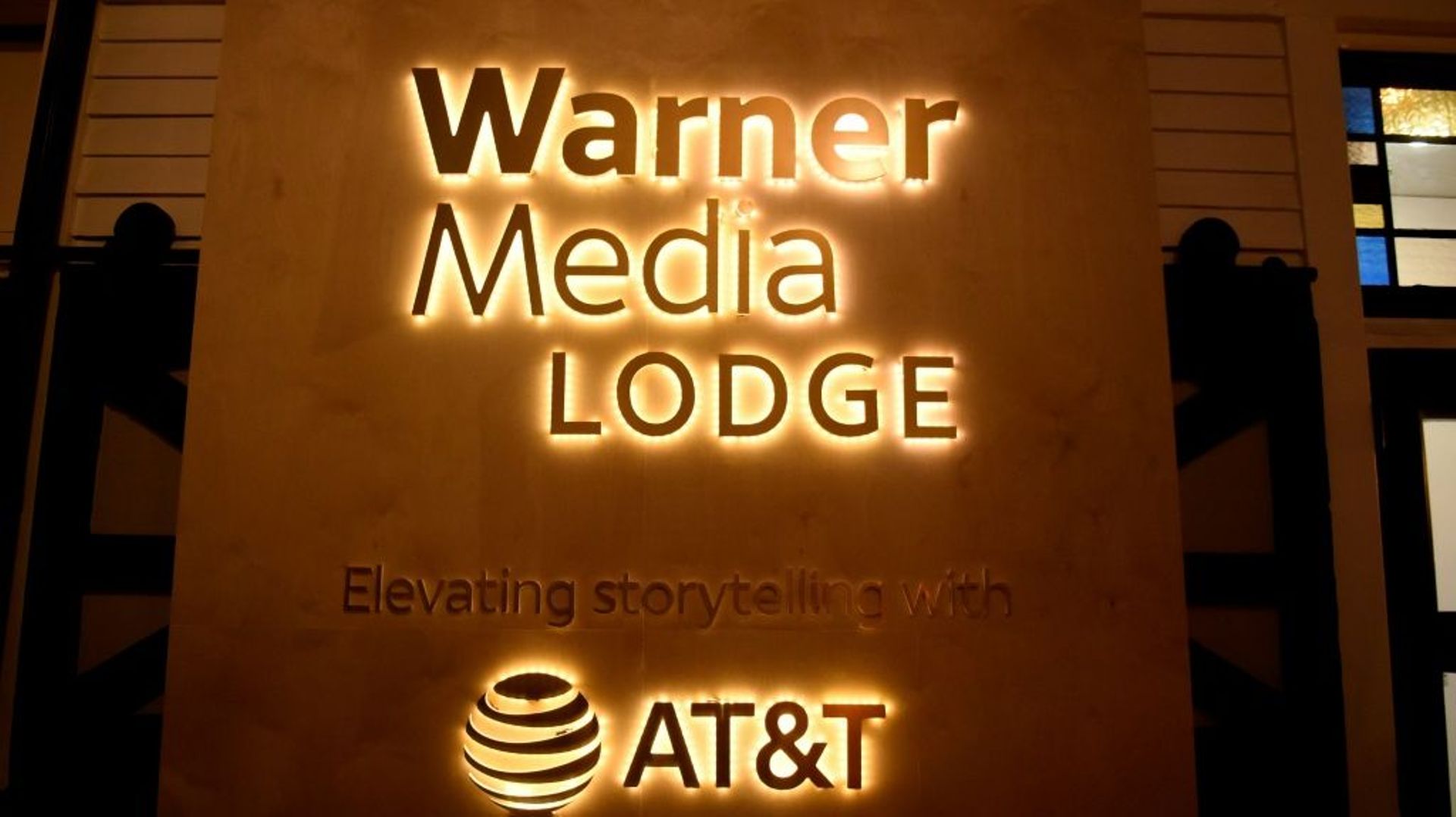 Le WarnerMedia Lodge pendant le festival du film de Sundance, à Park City dans l'Utah, le 25 janvier 2020