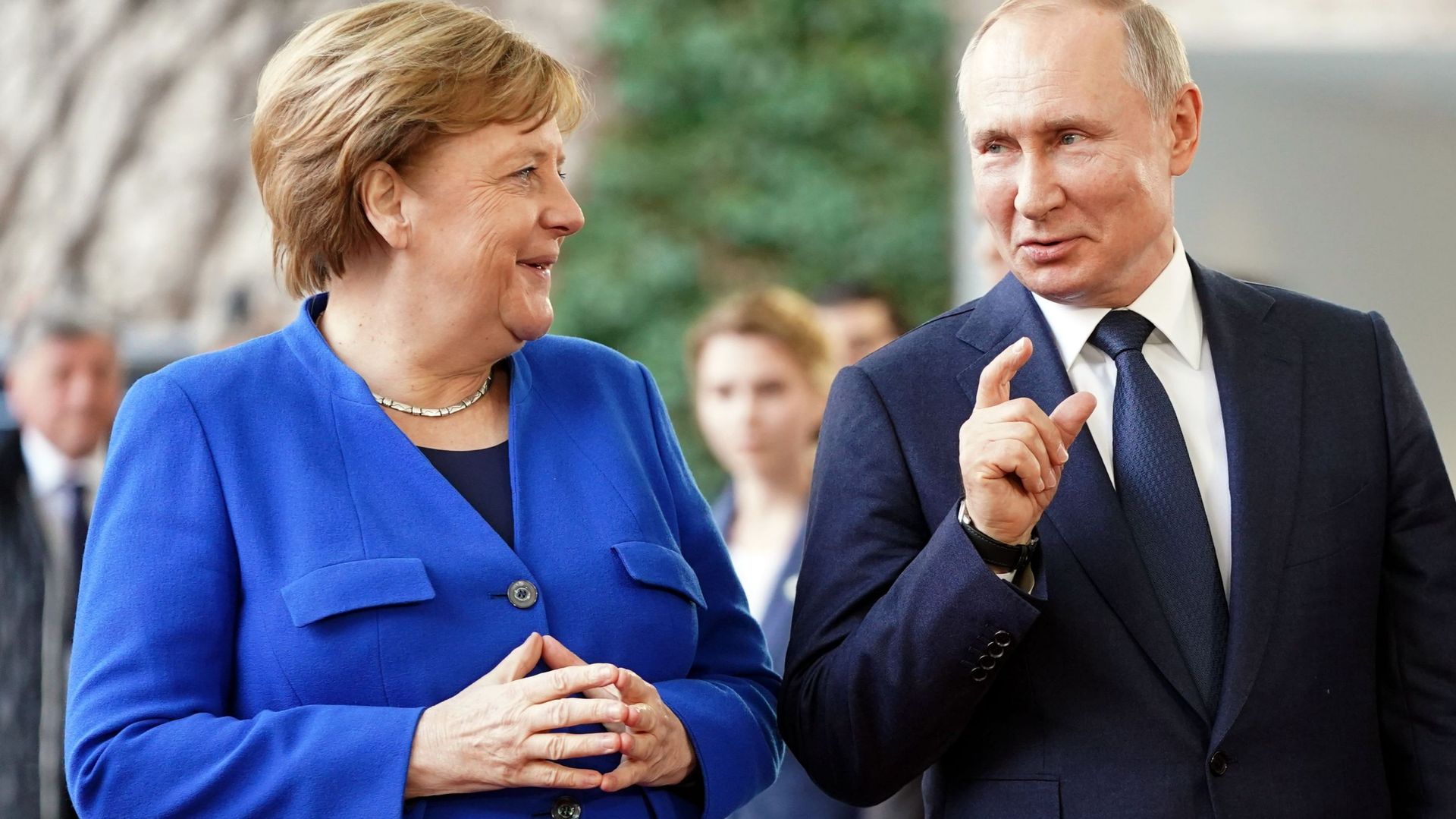 German Chancellor Merkel and Russian President Putin
