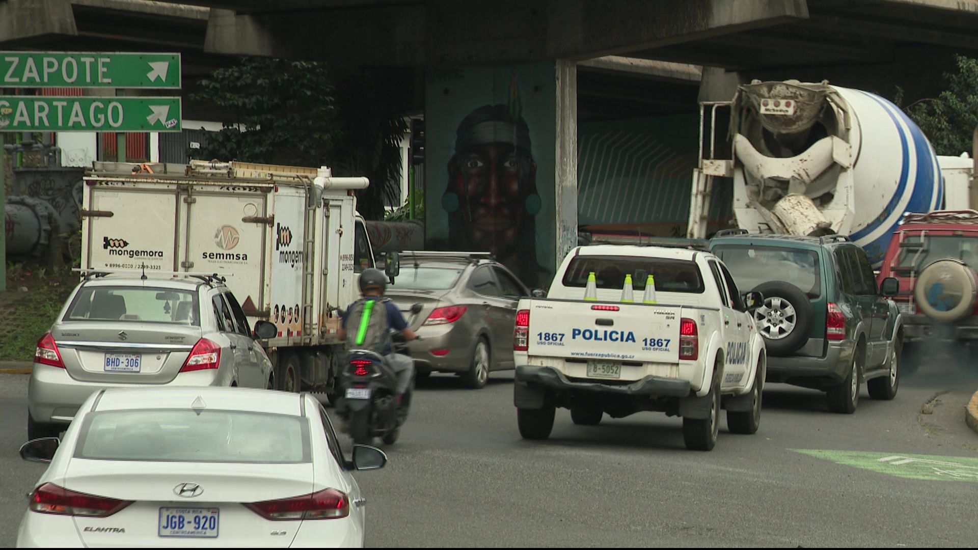 La circulation automobile est une des principales sources d’émission de carbone au Costa Rica.