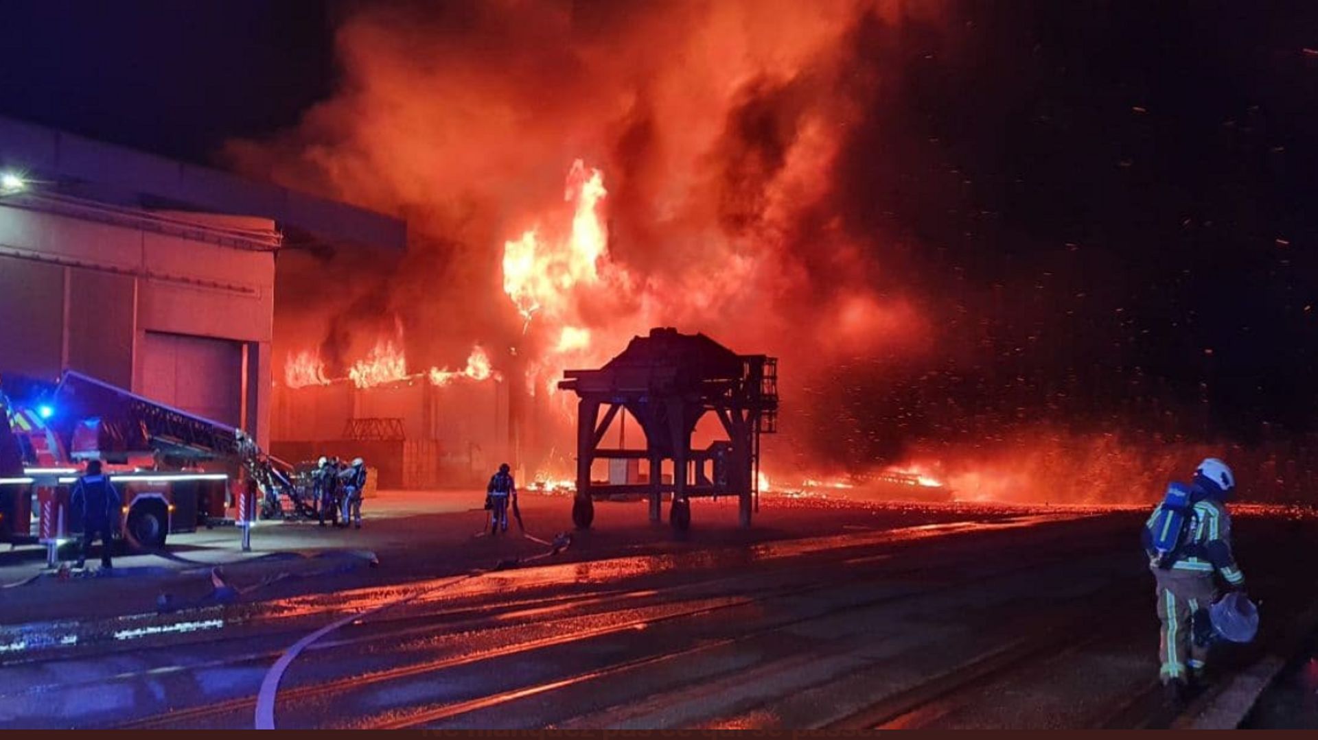 Incendie dans le port de Gand, 5 janvier 