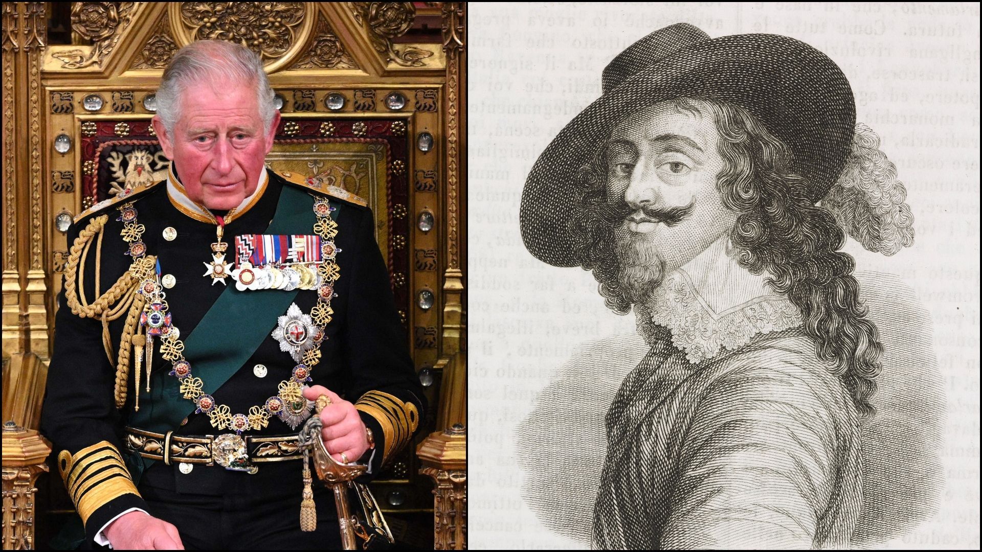 Charles III et Charles Ier, seul roi d’Angleterre mort exécuté, par décapitation en 1649.