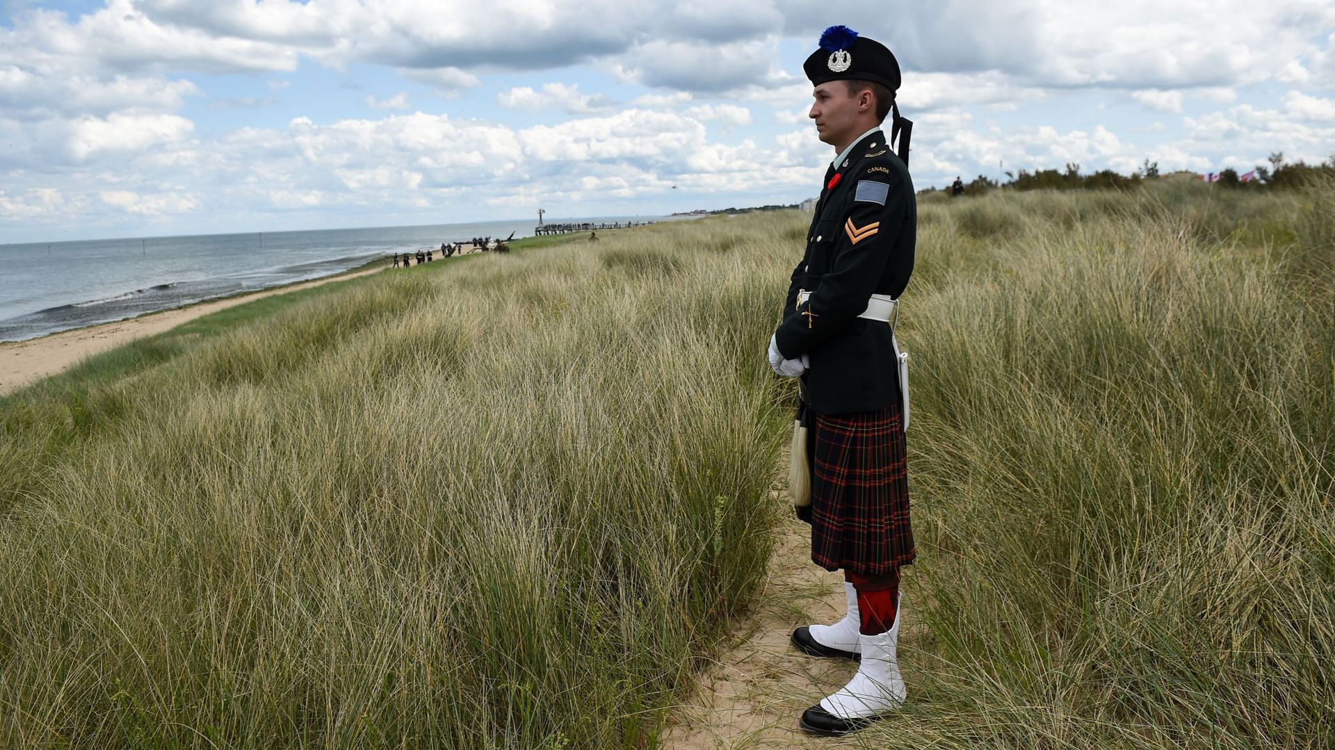 Soldat canadien à Juno Beach (Courseulles-sur-mer) en 2016