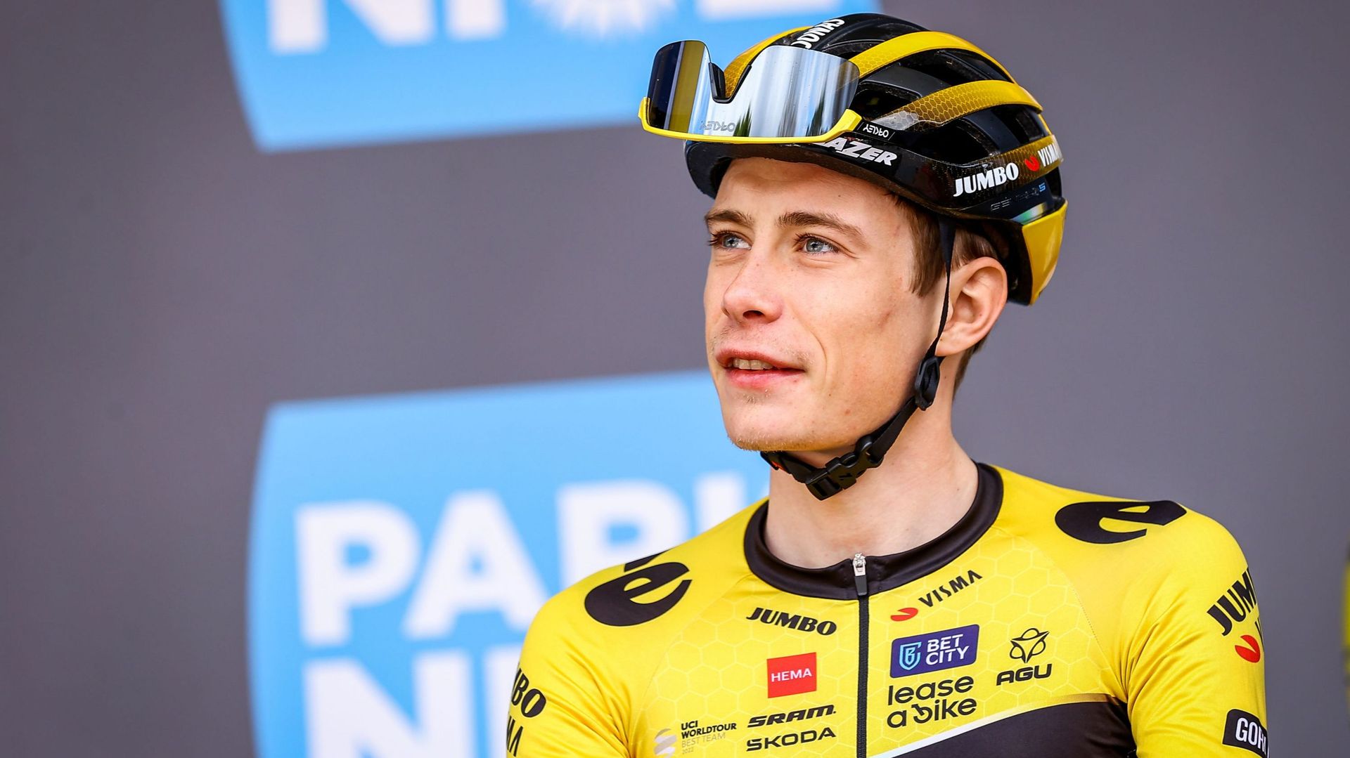 Le Danois Jonas Vingegaard de Jumbo-Visma au départ de la 6ème étape de la 81ème édition de la course cycliste Paris-Nice.