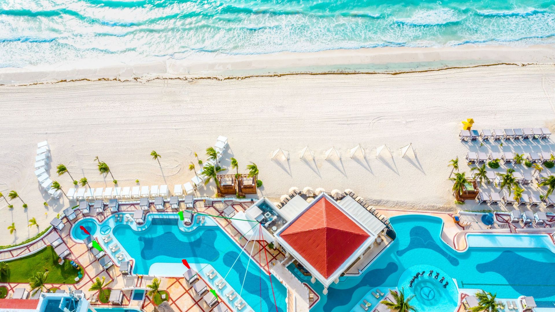 La plage de Cancun, au Mexique.