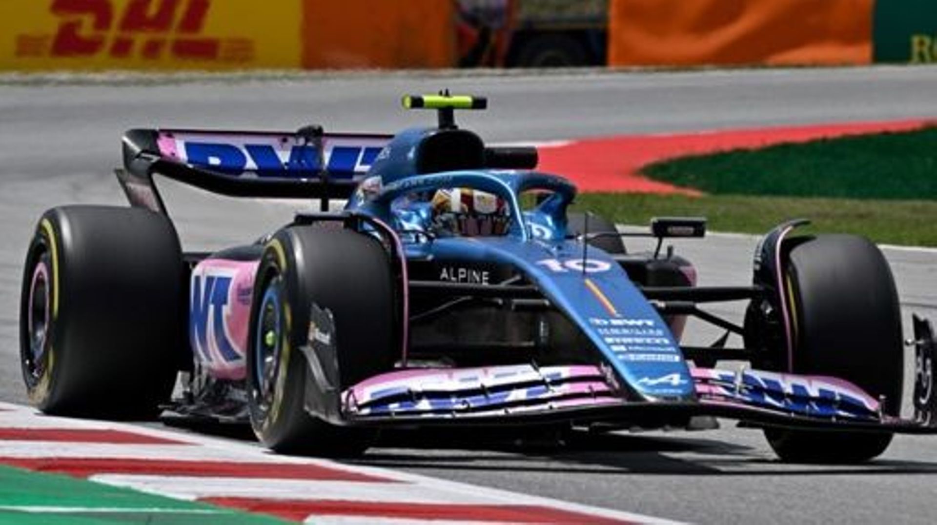 Alpine's French driver Pierre Gasly takes part in the first free practice session of the Spanish Formula One Grand Prix at the Circuit de Catalunya on June 2, 2023 in Montmelo, on the outskirts of Barcelona.  JAVIER SORIANO / AFP