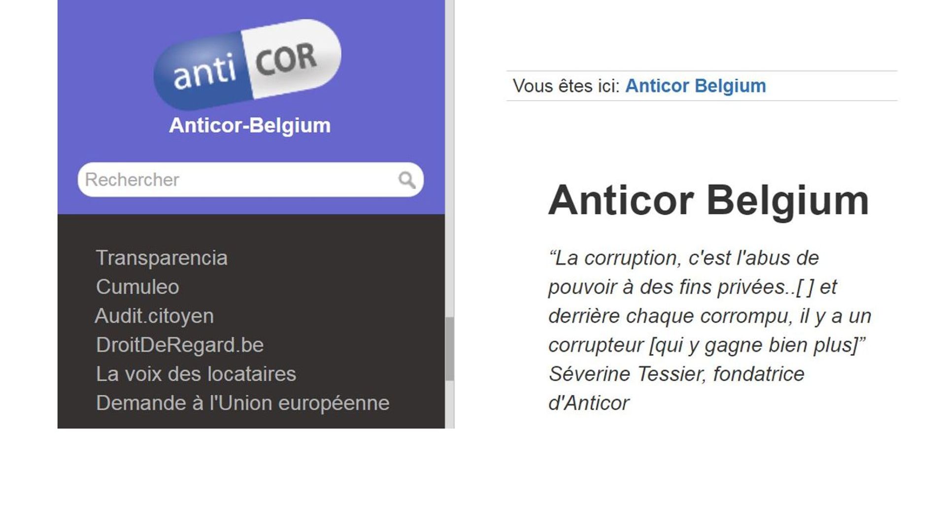 Anticor Belgique, une association qui lutte contre la corruption, a lancé une plateforme collaborative