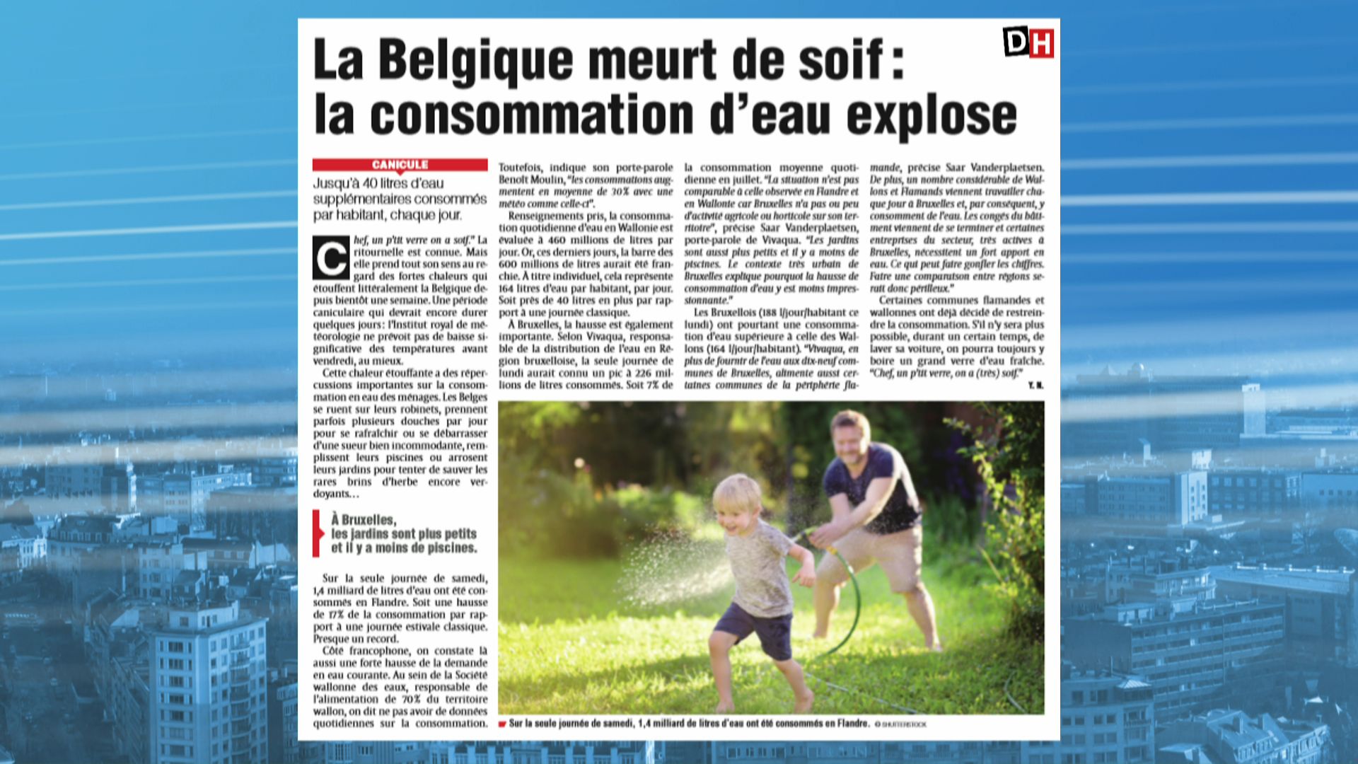 La Belgique meurt de soif : consommation d'eau explose