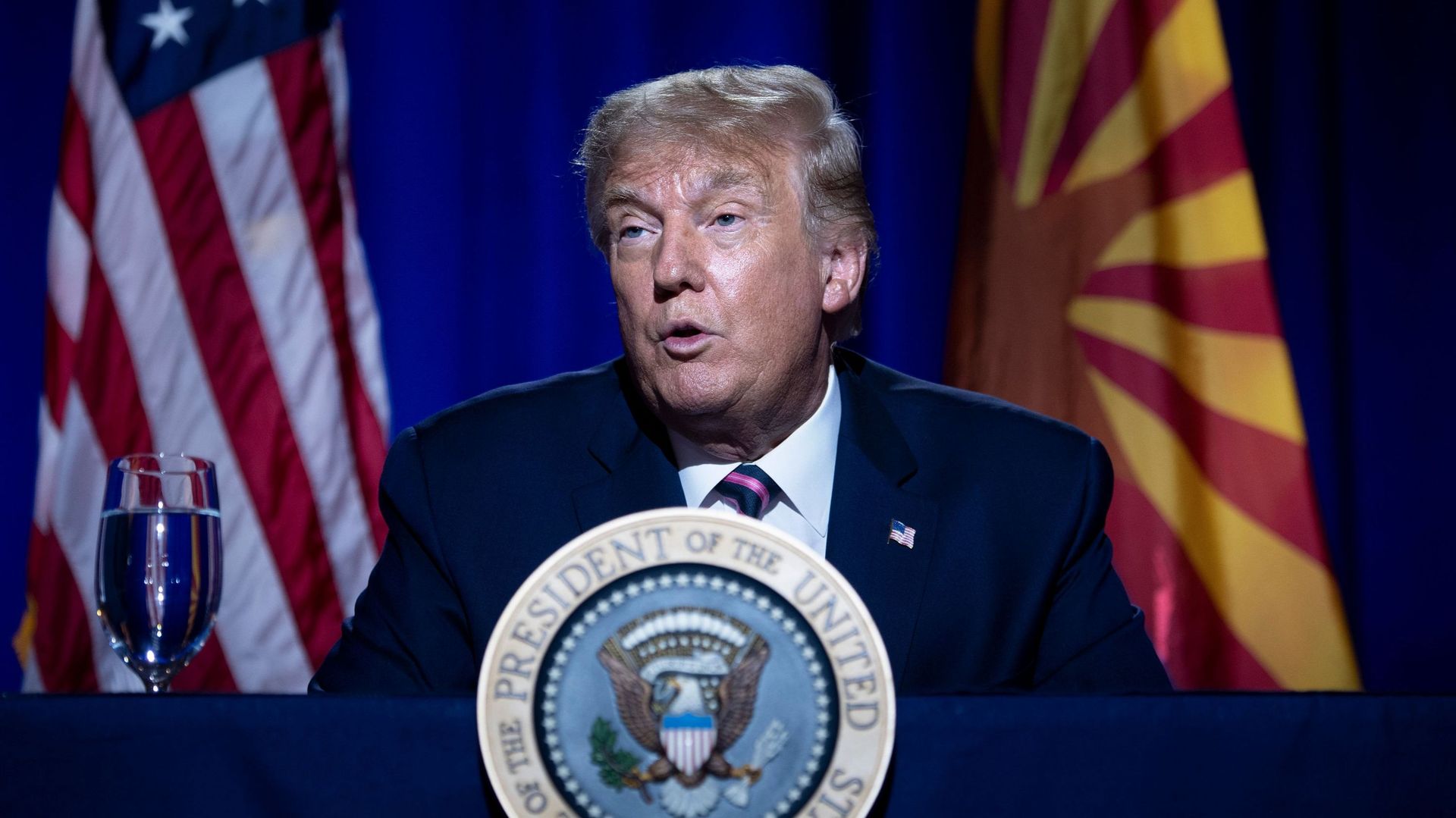 Le président des Etats-Unis et candidat républicain à l’élection présidentielle américaine Donald Trump, lors d’une rencontre avec des partisans, à Phoenix, en Arizona, le 14 septembre 2020.