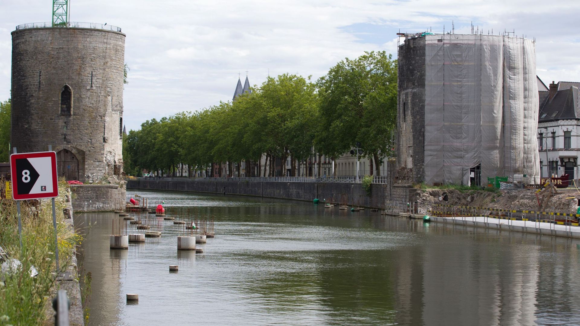 Le Pont des Trous à Tournai en août 2020