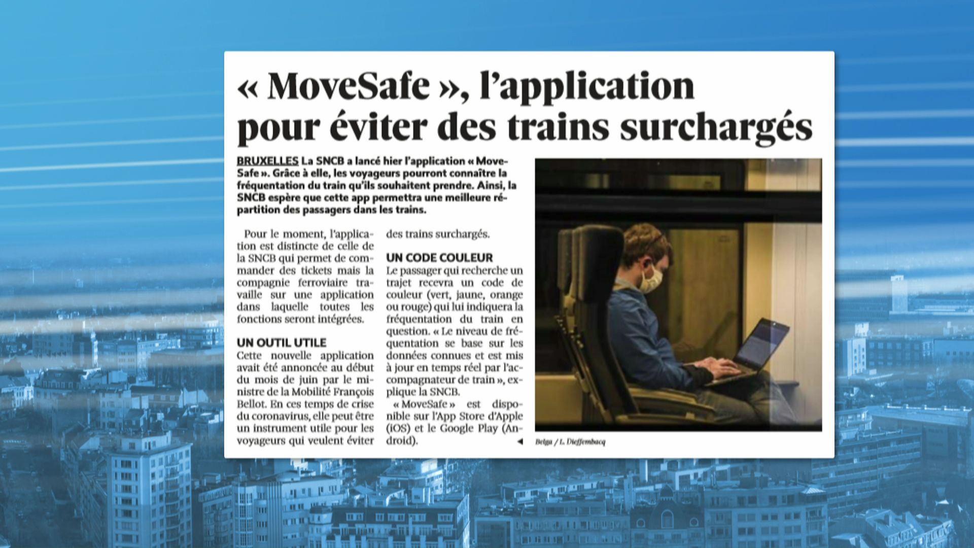 "MoveSafe" l'application pour suivre la fréquentation trains