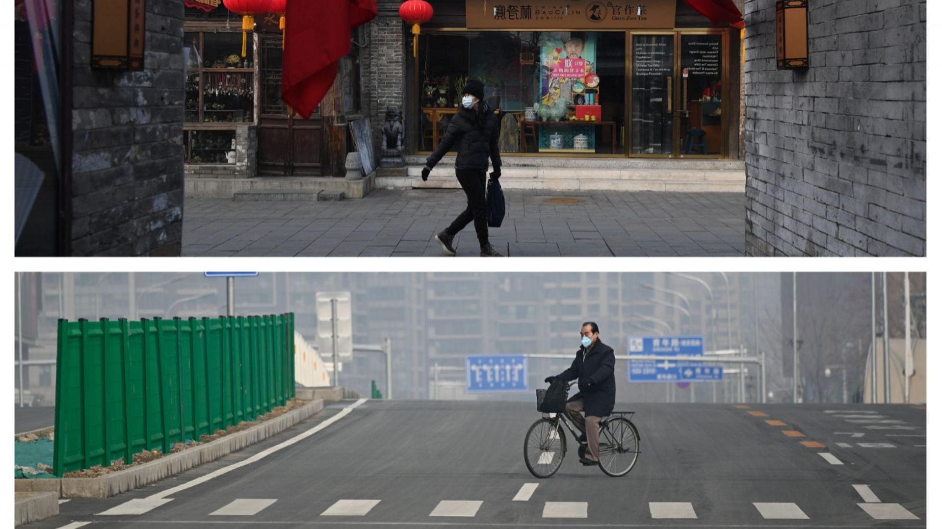Pékin, en ce mois de février. D'habitude bondées, les rues de la mégalopole sont désertes.
