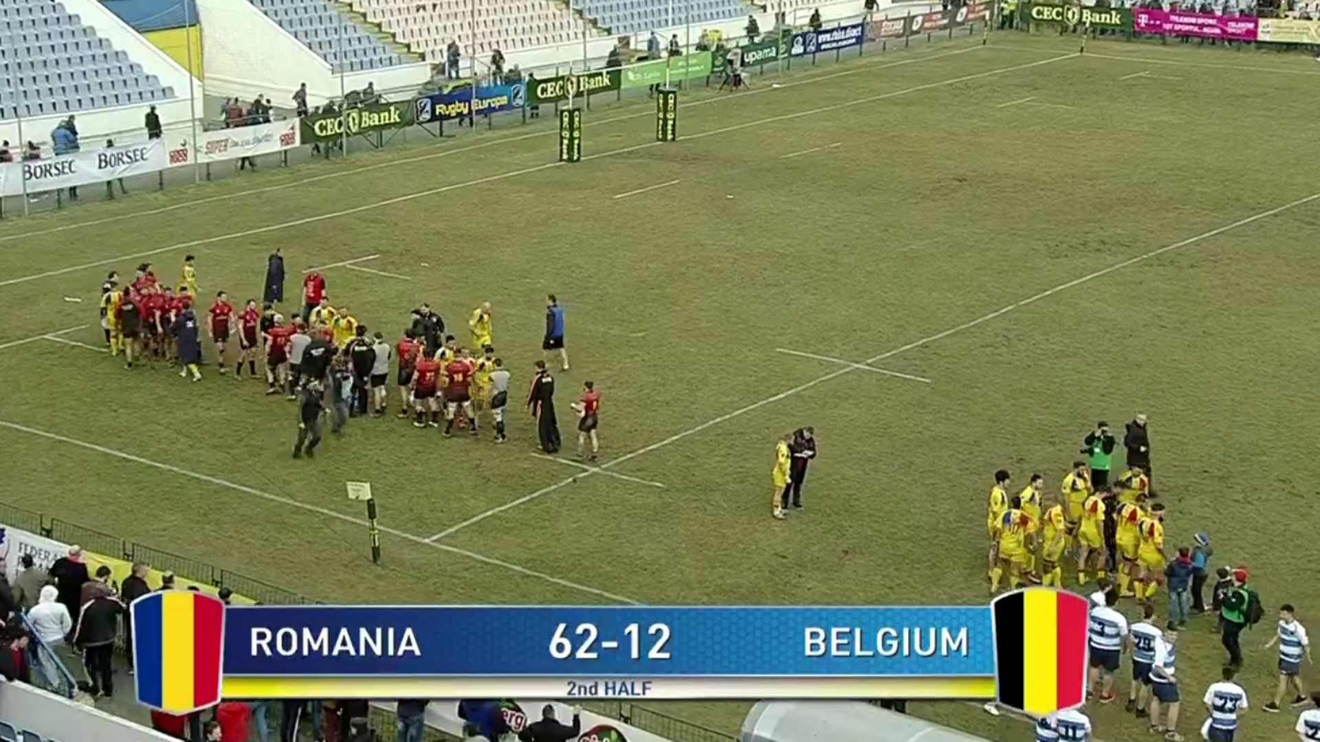 La Belgique balayée 62-12 par la Roumanie au Rugby Europe Championship