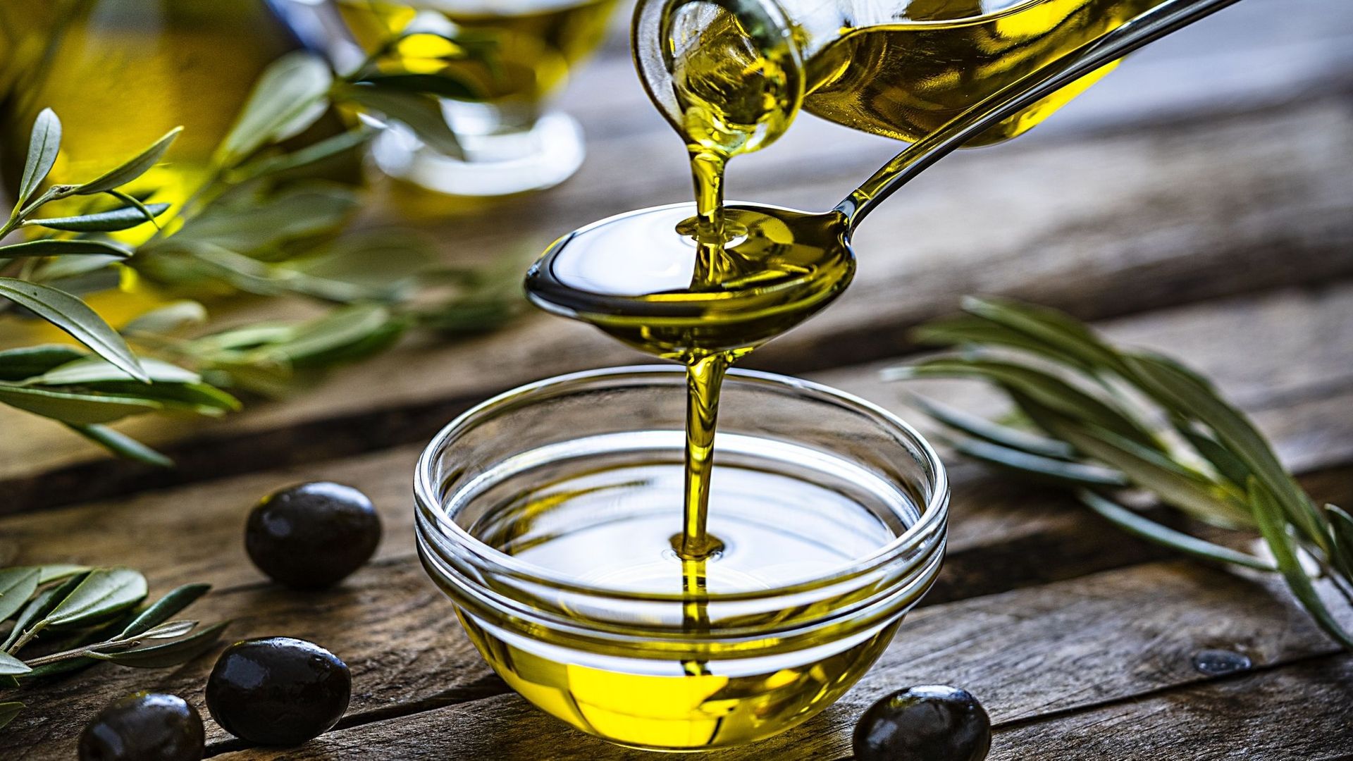 L'huile d'olive.