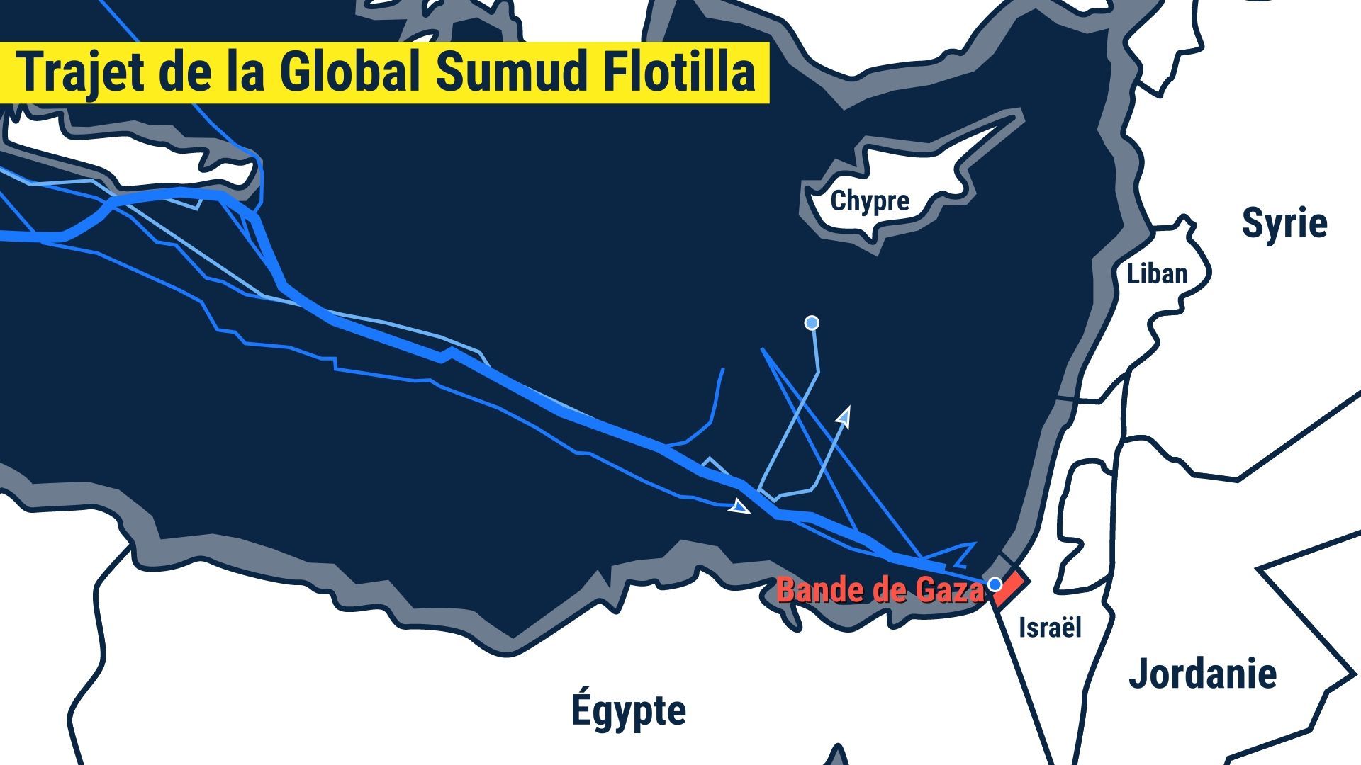 "Un jour, une carte": l’interception de la Global Sumud Flotilla par Israël est-elle conforme au droit international ?