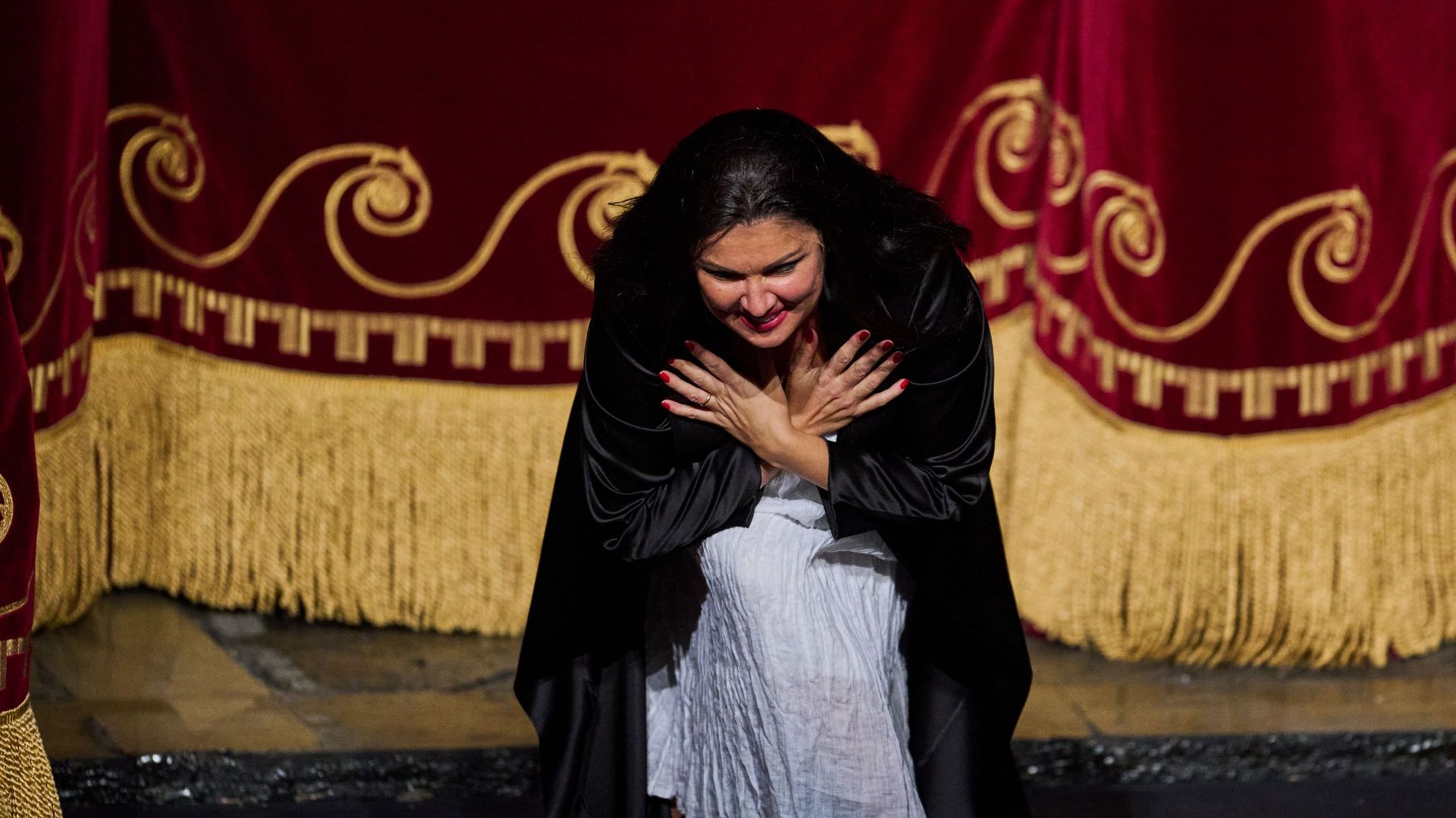 Anna Netrebko, ovationnée après sa prestation dans Macbeth de Verdi, ce vendredi 15 septembre, à Berlin