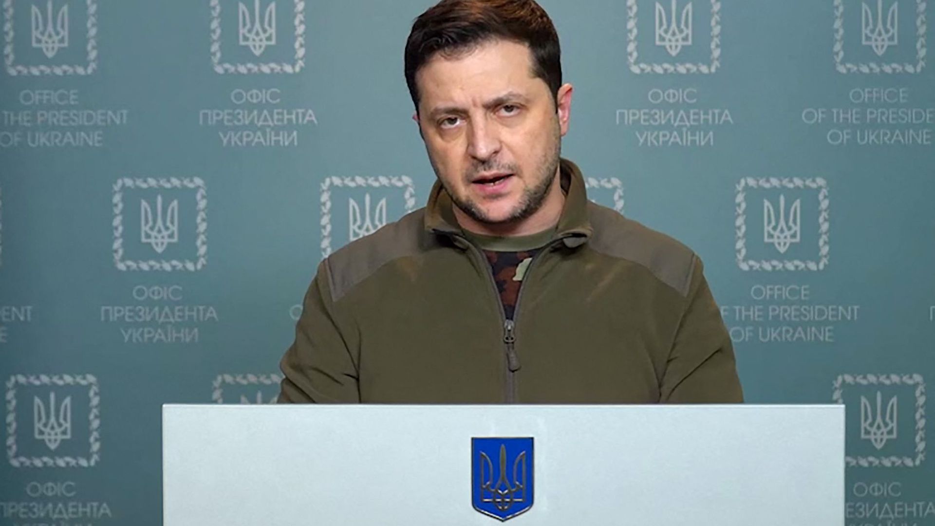 Capture d'une vidéo publiée par la présidence ukrainienne ce lundi 28 février.