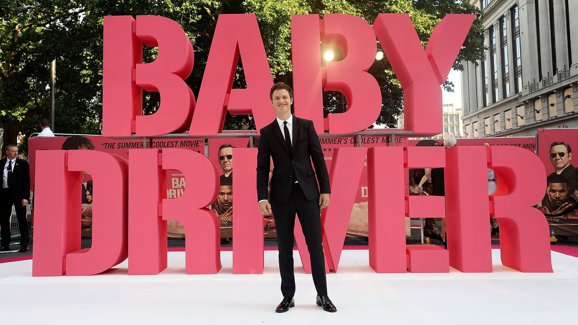 L'acteur Ansel Elgort lors de la première européenne de "Baby Driver" à Londres.