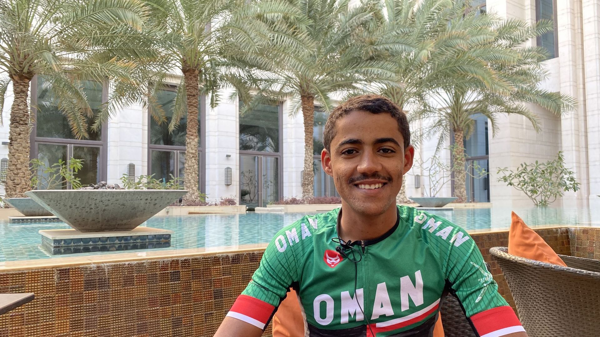 Said Al Rahbi, 21 ans fait partie de l'équipe nationale omanaise au départ du Tour d'Oman pour la toute première fois depuis la création de la course en 2010