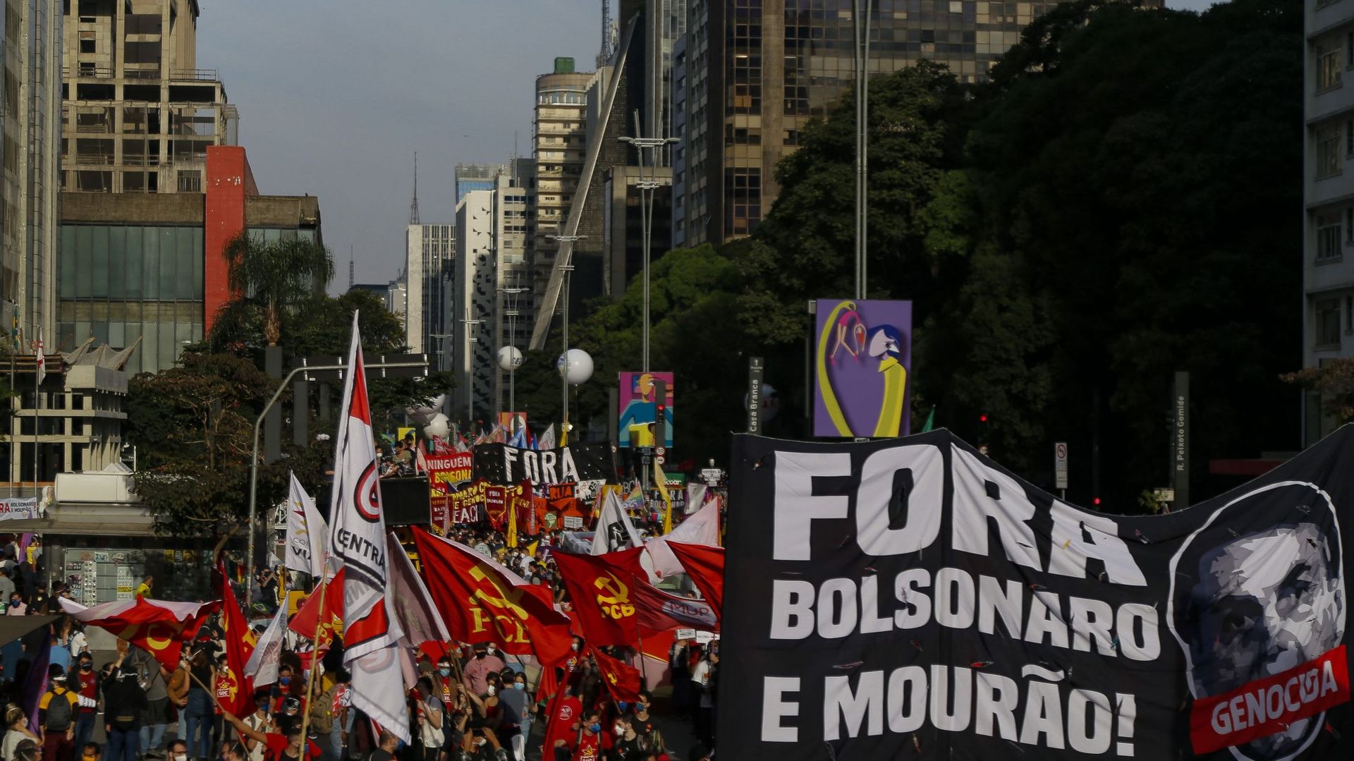 Manifestations contre le président brésilien Jair Bolsonaro le 3 juillet à Sao Paulo