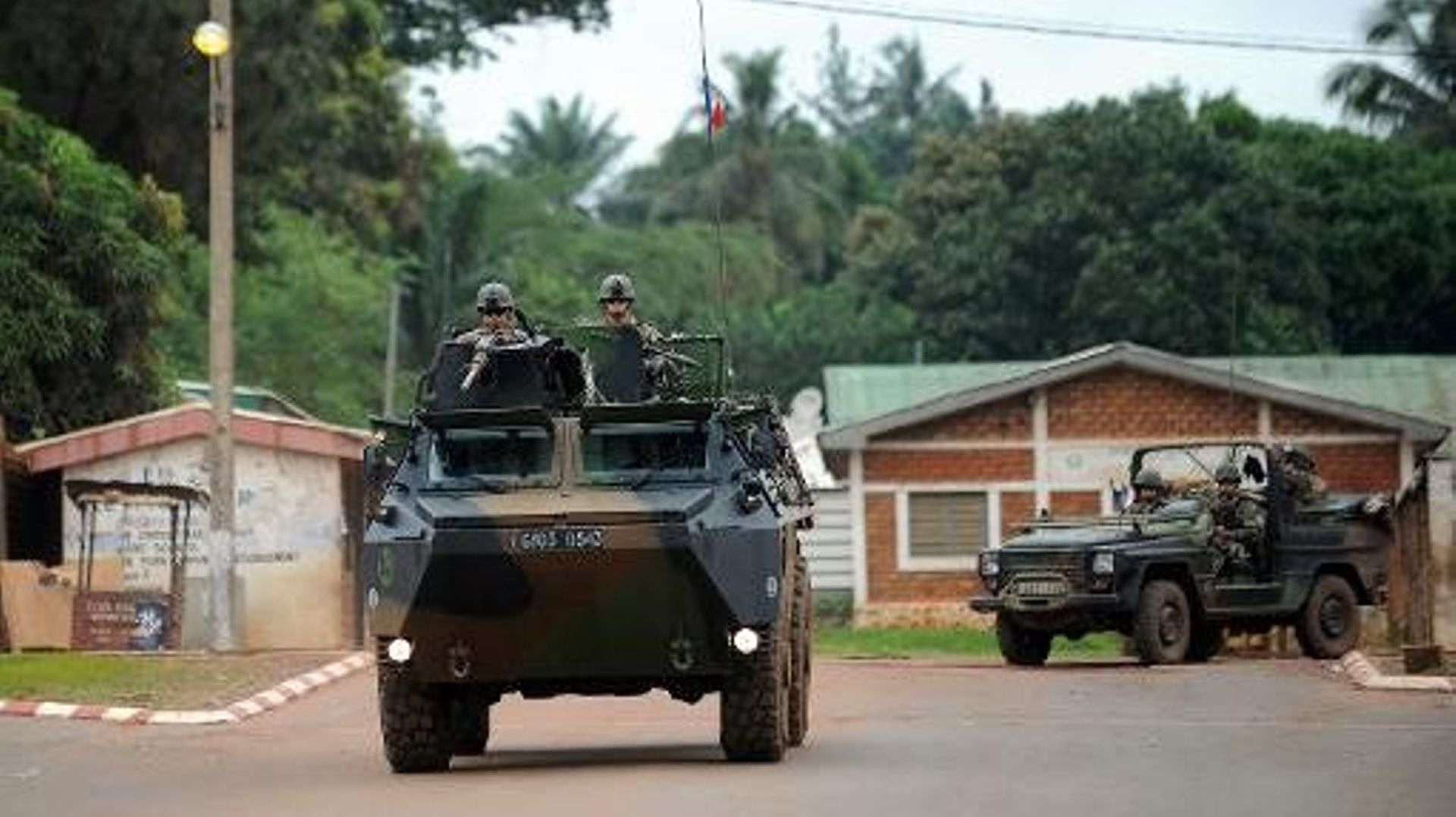 Des soldats français en patrouille à Bangui, le 6 décembre 2013 en Centrafrique