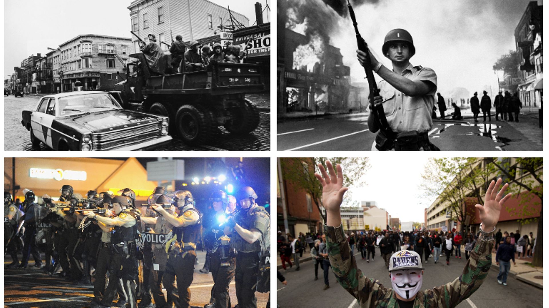 Les émeutes de Newark, de Detroit, de Ferguson et de Baltimore