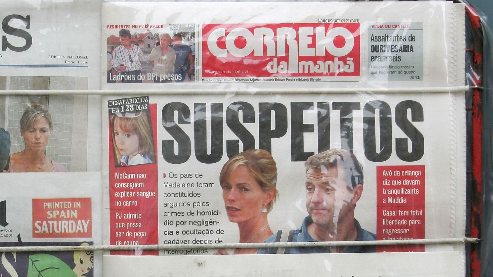 La presse portugaise annonce que les époux McCann sont inculpés pour la disparition de leur fille Madeleine. 