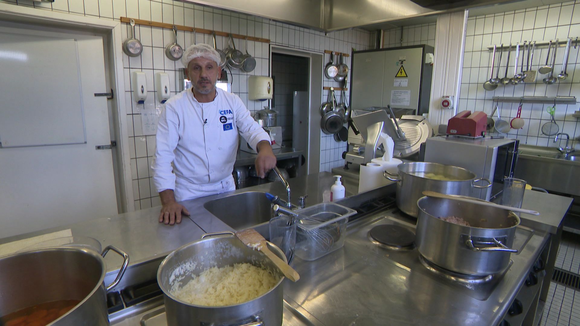 Antonio Theodorakakis, professeur de cuisine - Institut des Arts et métiers de Bruxelles-ville.