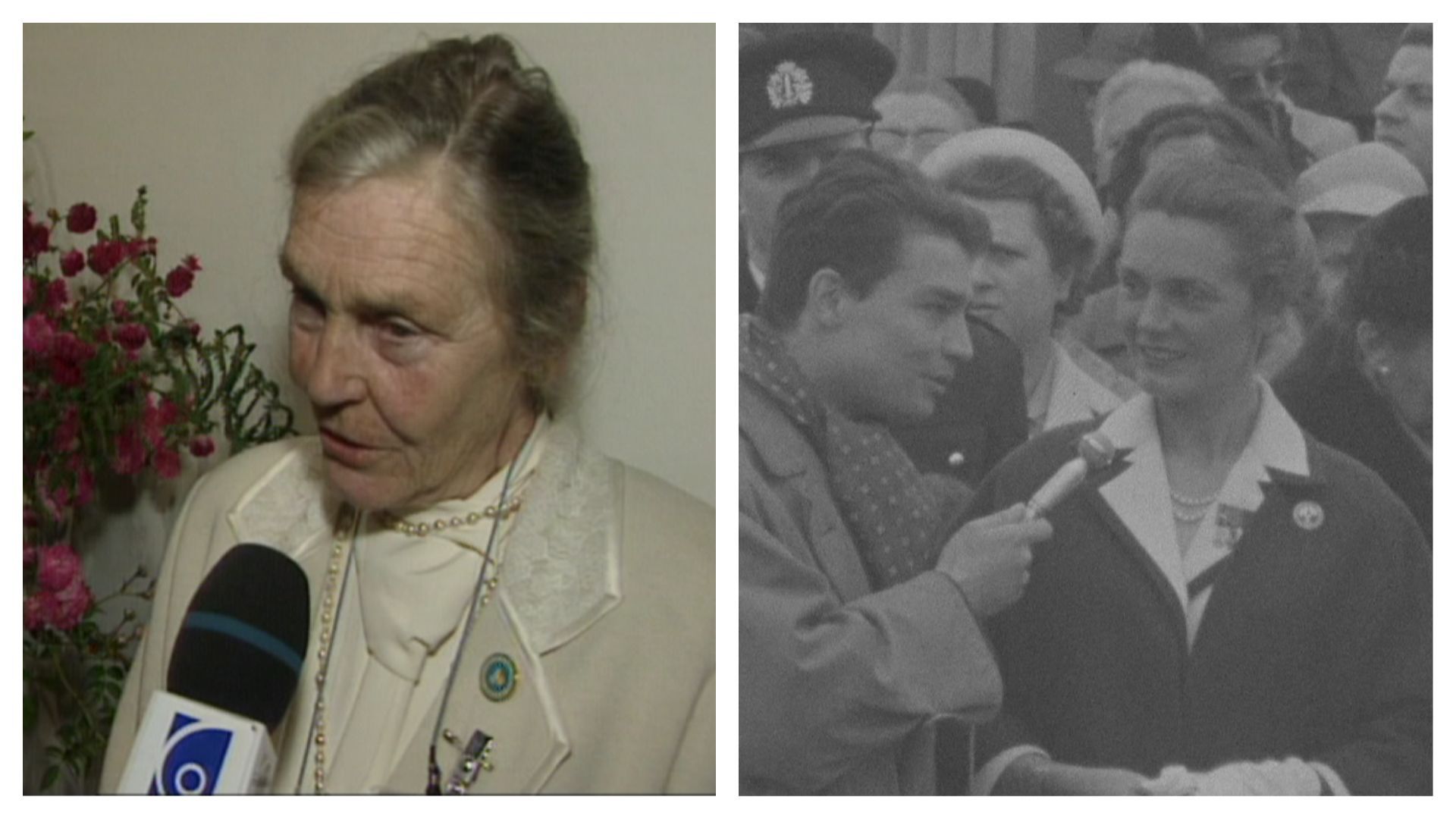 La baronne Lily de Gerlache en 1997 et en 1959