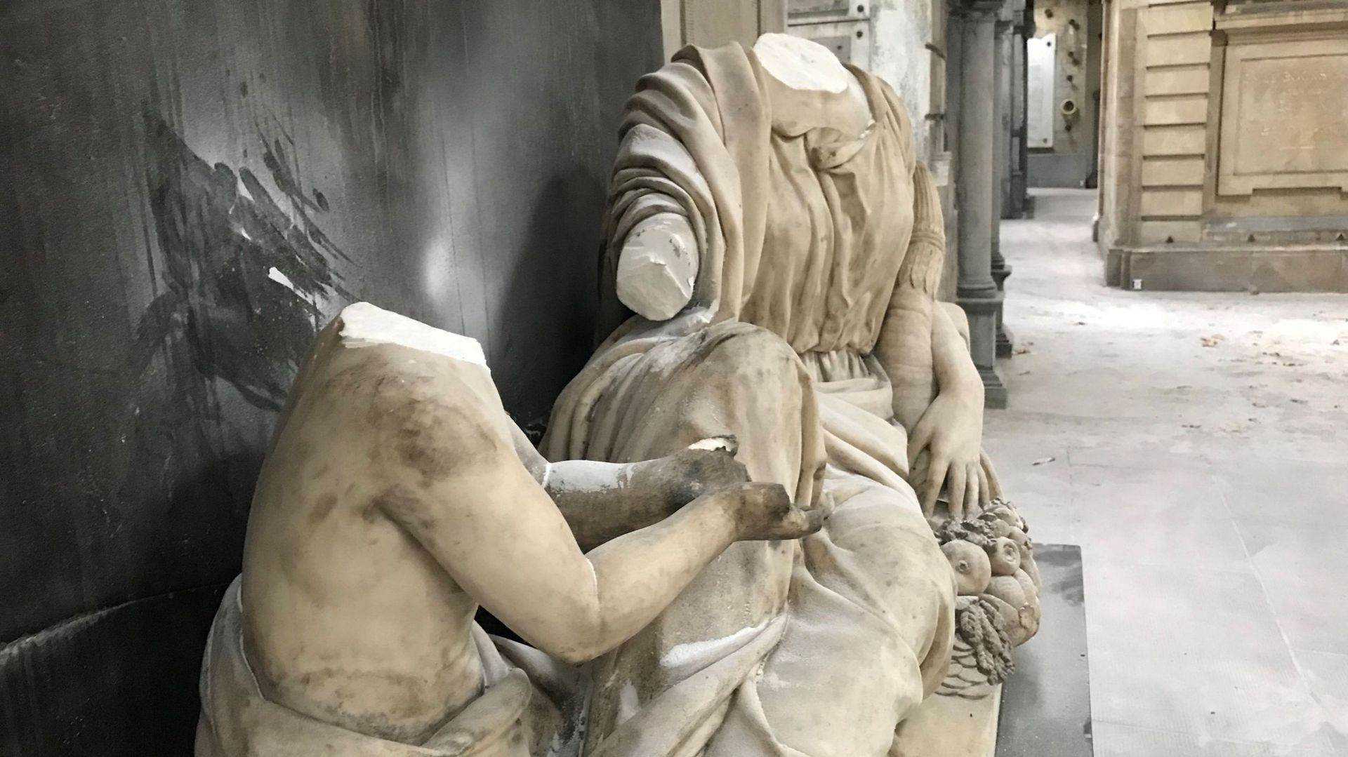 Une statue inestimable vandalisée dans le Cimetière de Laeken 