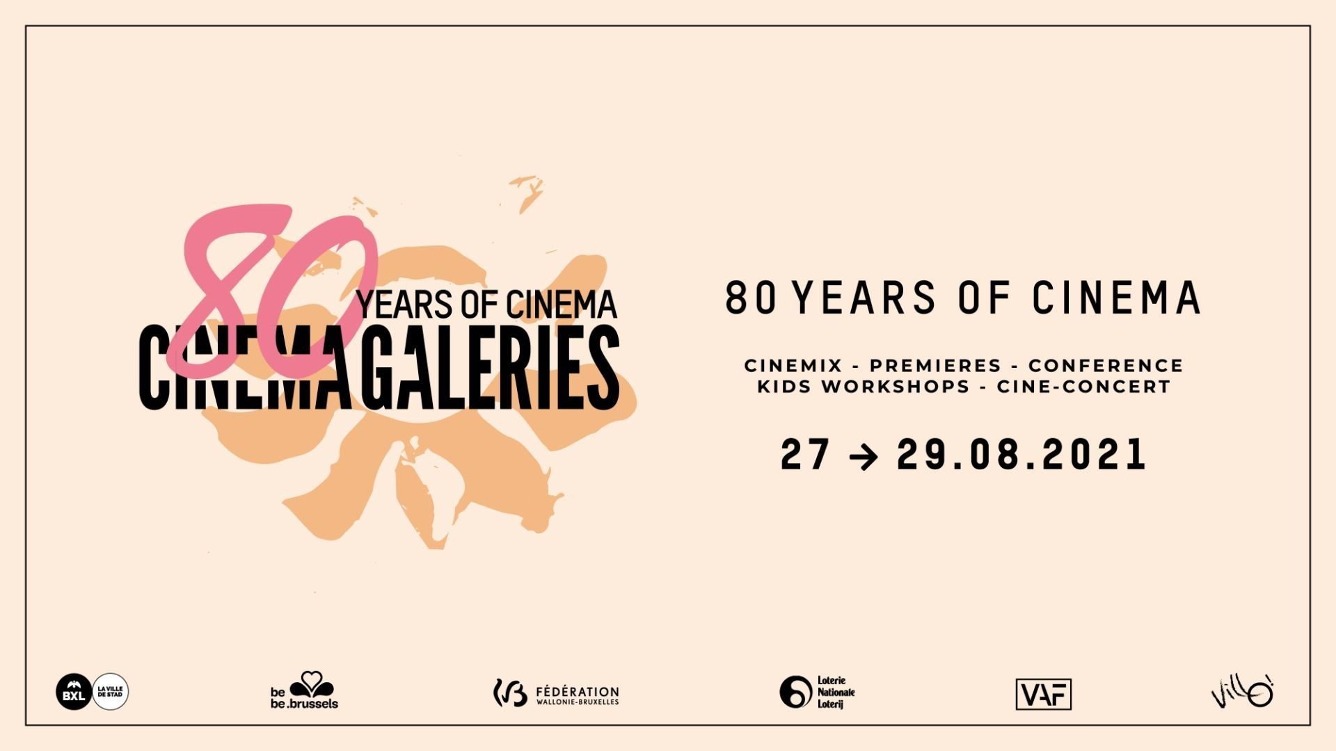 À l’occasion de ses 80 ans, le Cinéma Galeries offre le week-end du 27 au 29 août 2021 une belle programmation