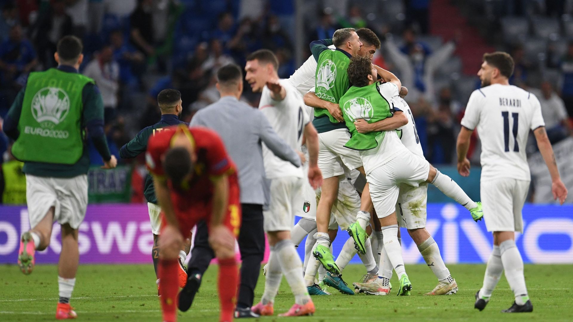 L’Italie s’impose 1-2 face à la Belgique en quart de finale de l’Euro et affrontera l’Espagne en demi-finale.