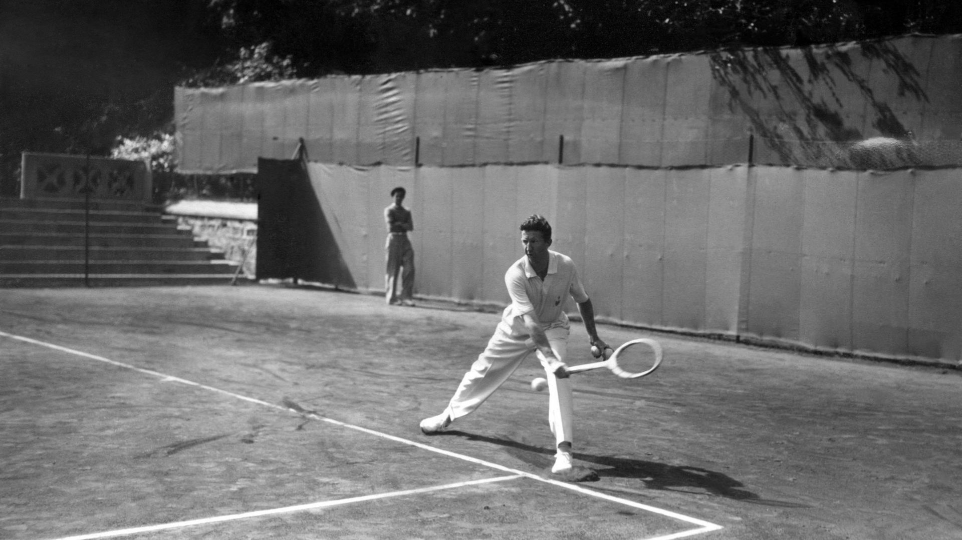 Donald Budge, à Roland-Garros, en 1938
