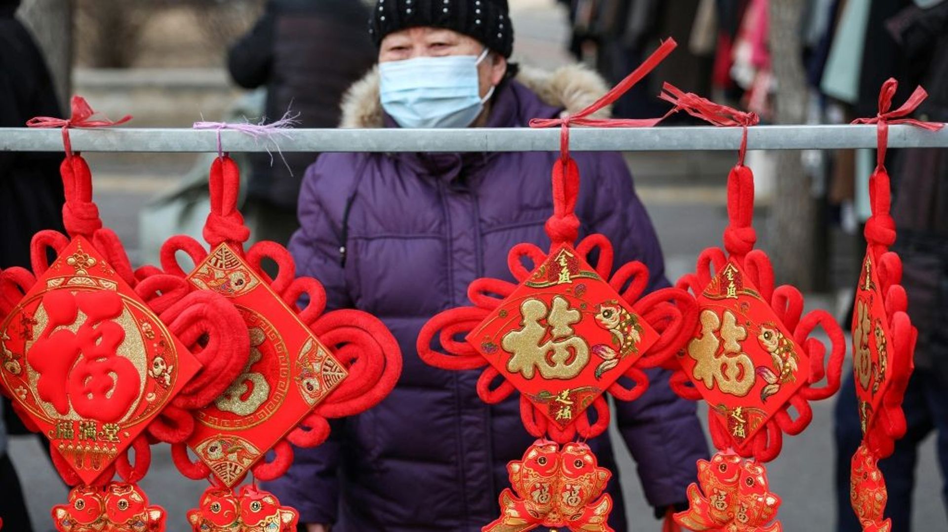Sur un marché à Shenyang, dans la province chinoise du Lianoning, le 12 janvier 2022