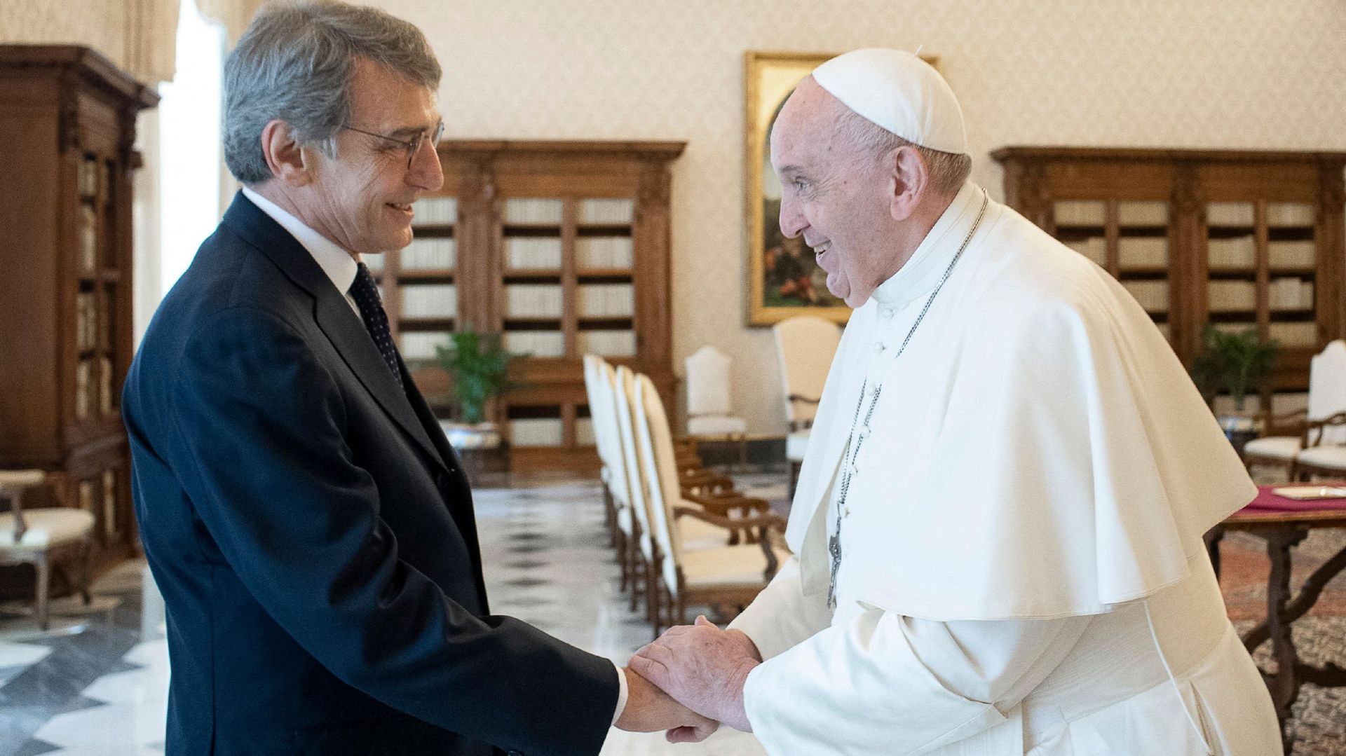 En juin 2021, David Sassoli et le pape François