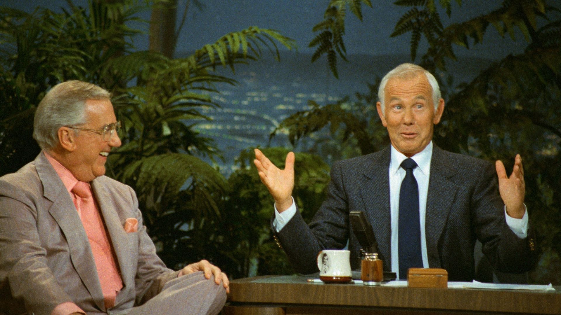 Johnny Carson and Ed McMahon on The Tonight Show