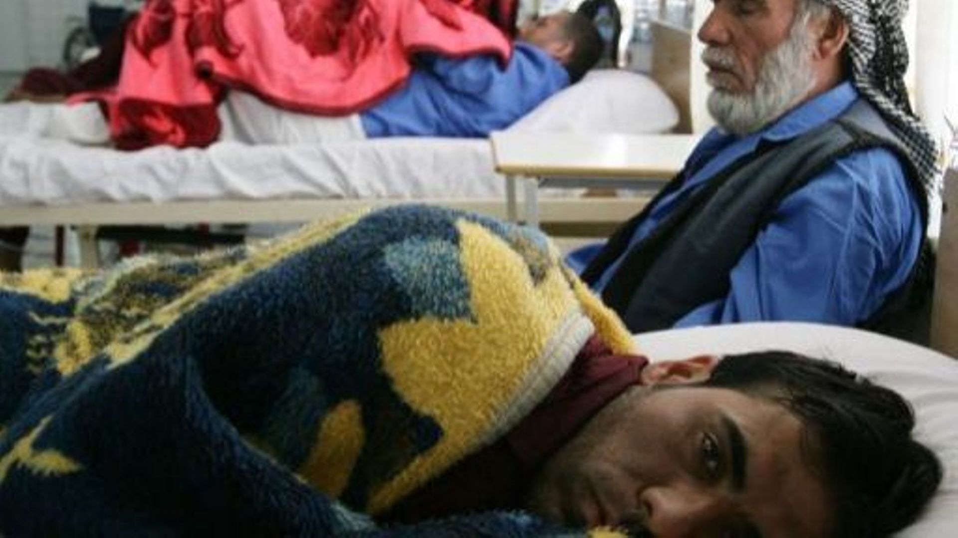 Des Irakiens blessés à l'hôpital d'Arbil, dans le nord du pays, le 25 avril 2013