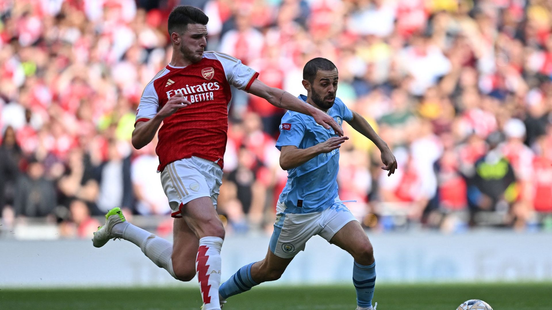 Live commentary Arsenal Manchester City, no goal at the break