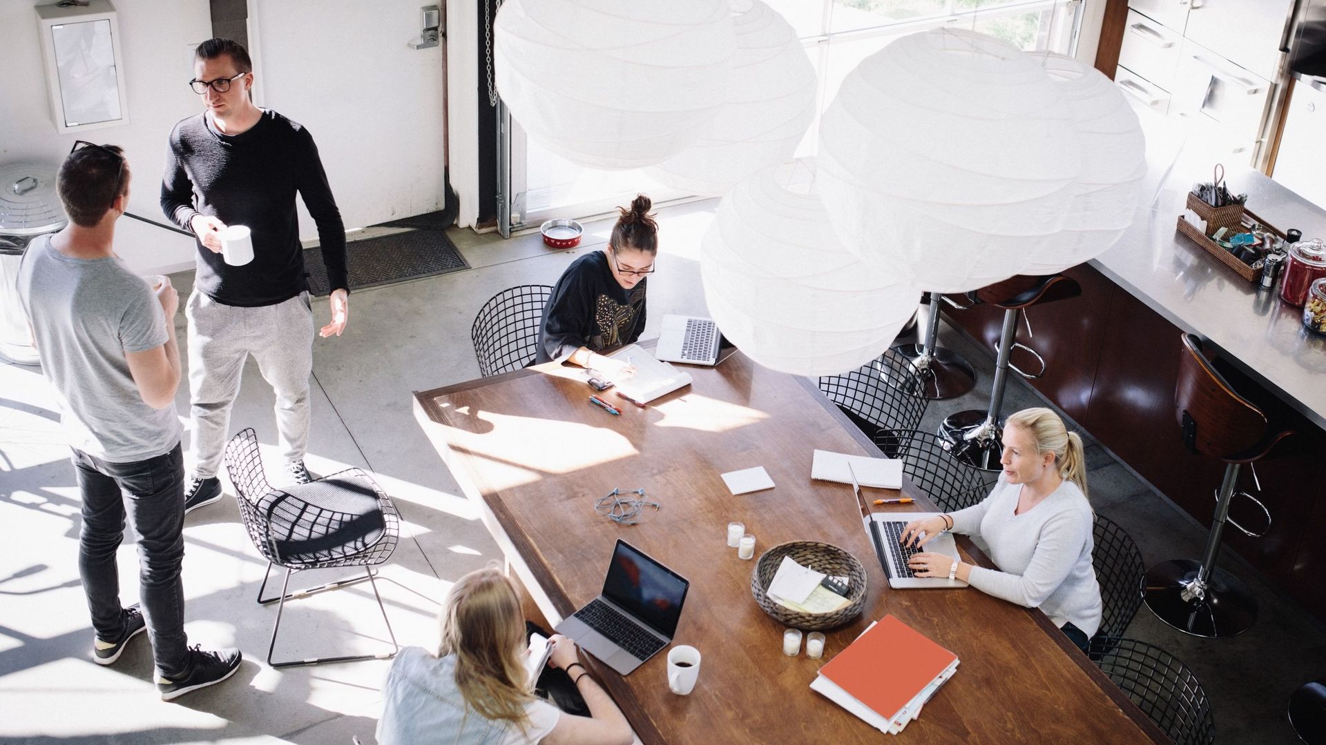 Business people working in creative office.