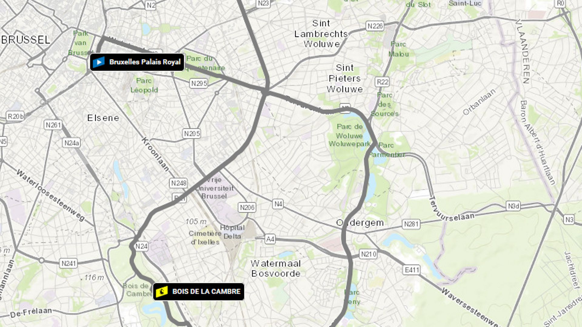 Tracé du parcours