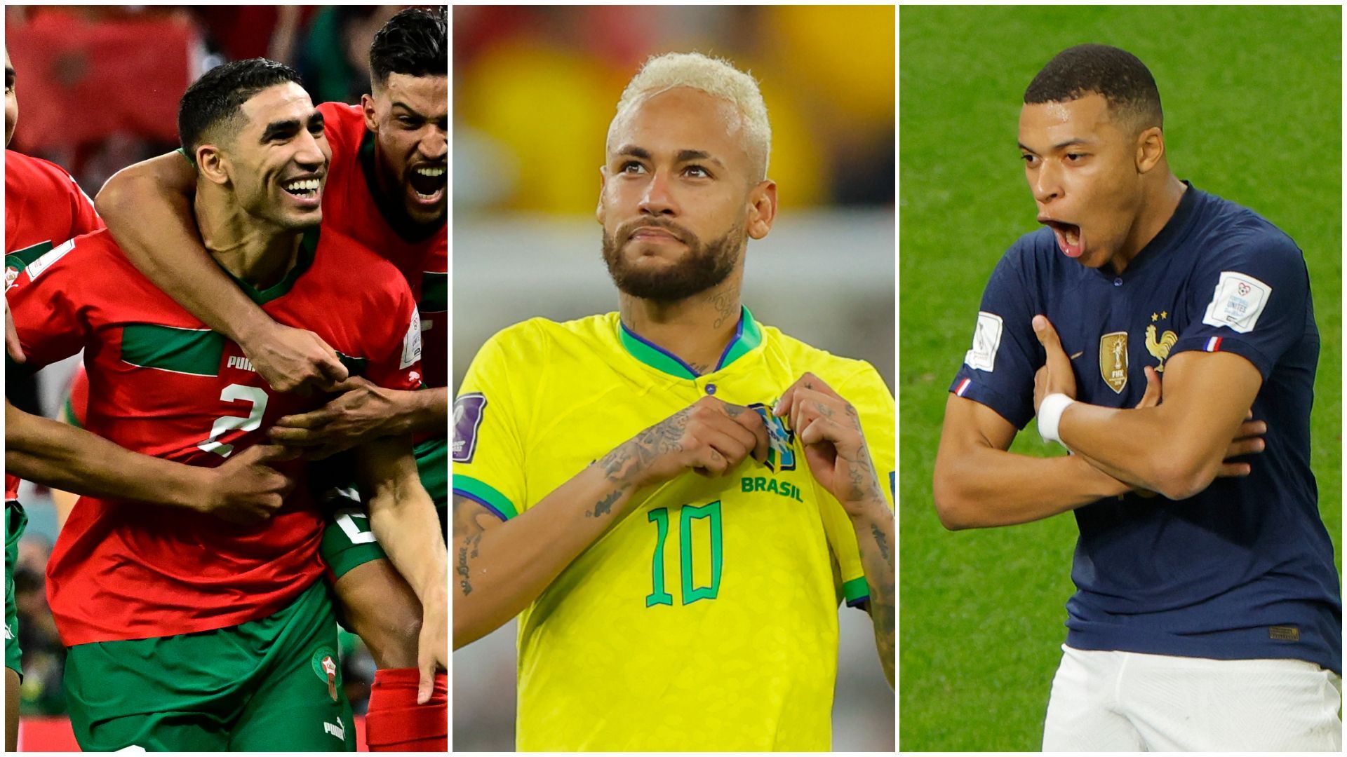 Coupe du monde 2022 : Hakimi, Neymar et Mbappé